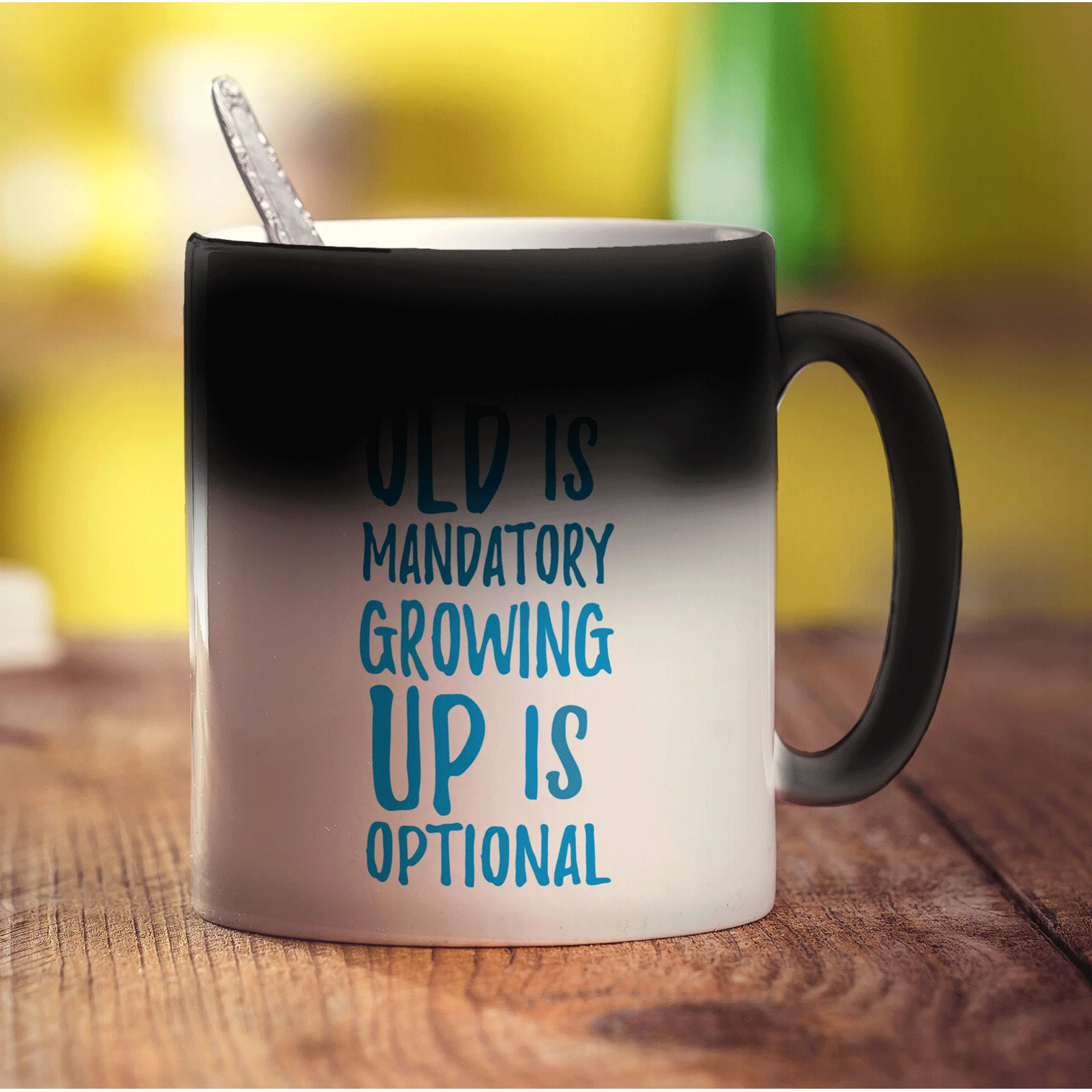 Growing Old is Mandatory Growing Up Is Optional Mug - Image 6