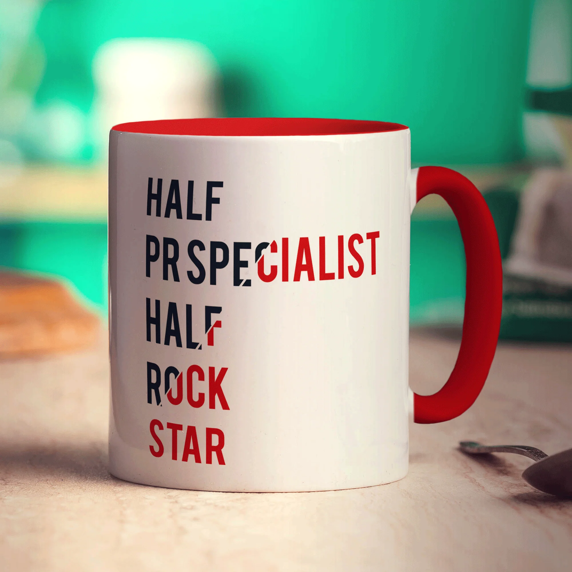 Half PR Specialist Half Rock Star Mug - Image 11