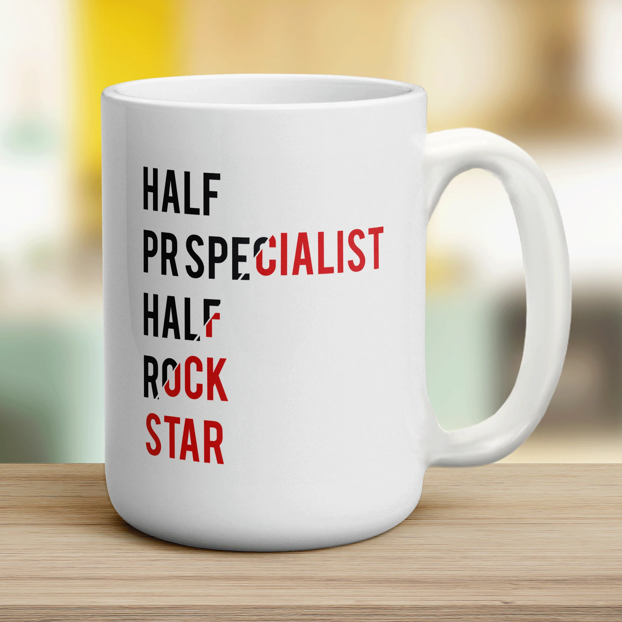 Half PR Specialist Half Rock Star Mug - Image 12