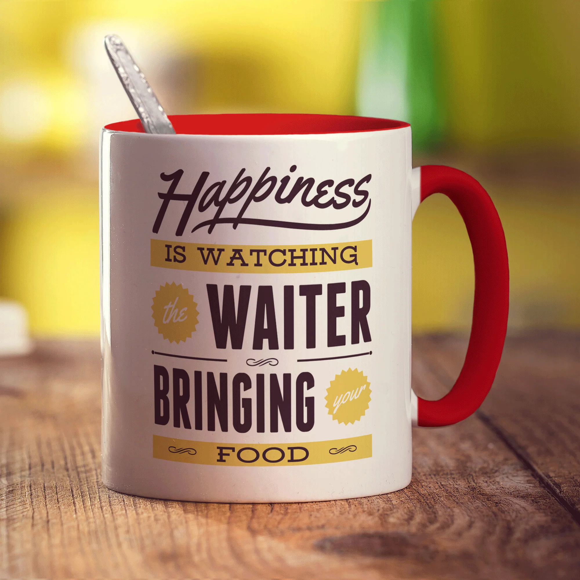Happiness Is Watching the Waiter Bringing Your Food Mug - Image 11