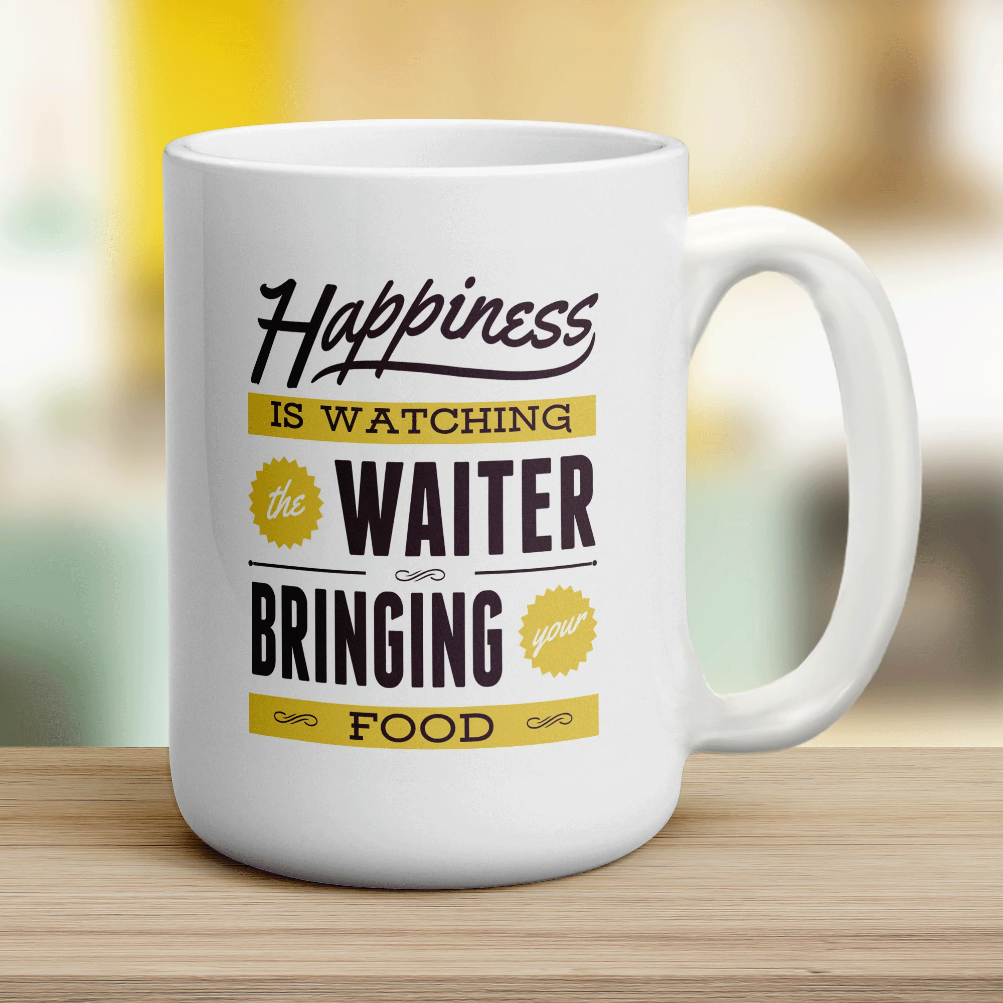 Happiness Is Watching the Waiter Bringing Your Food Mug - Image 12