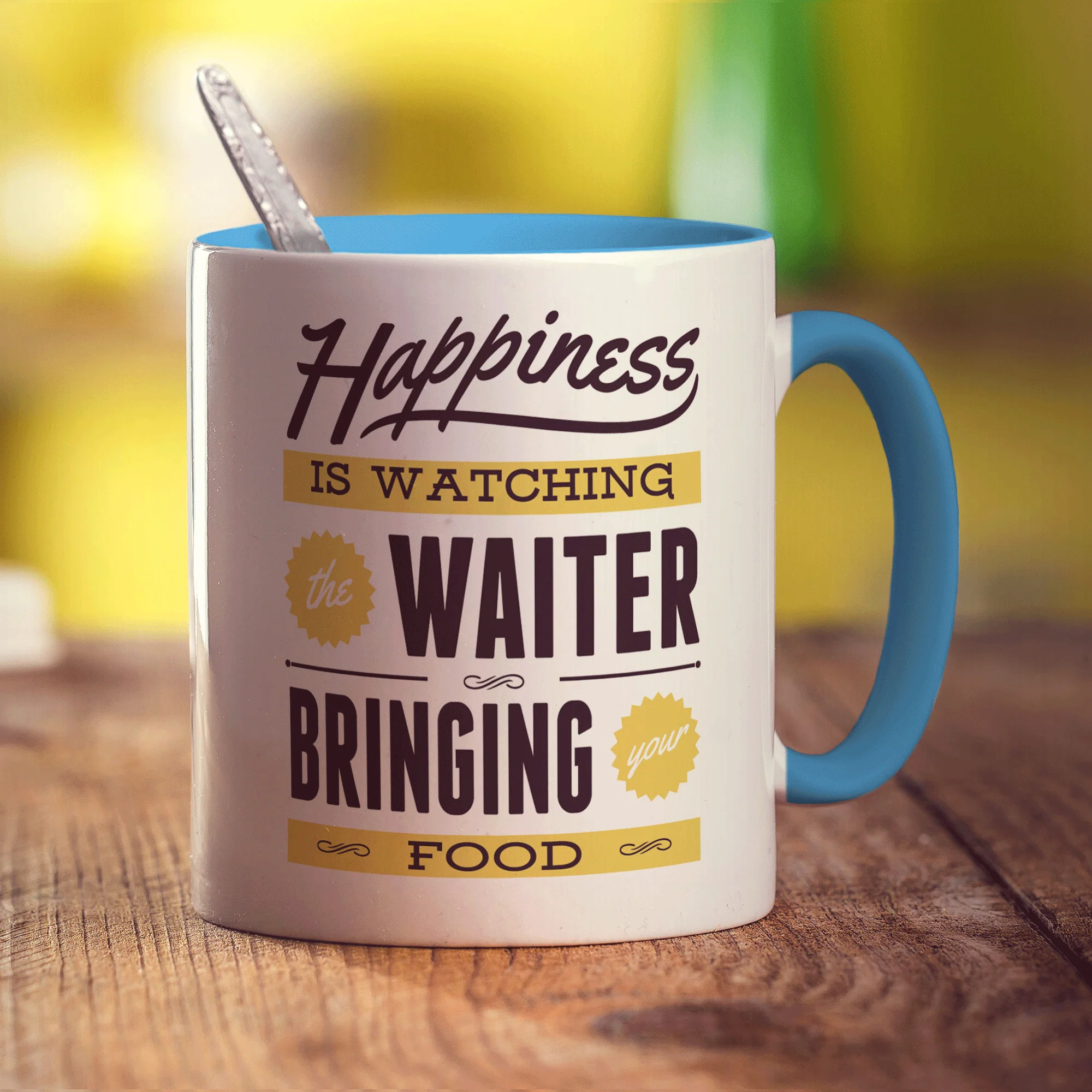 Happiness Is Watching the Waiter Bringing Your Food Mug - Image 8