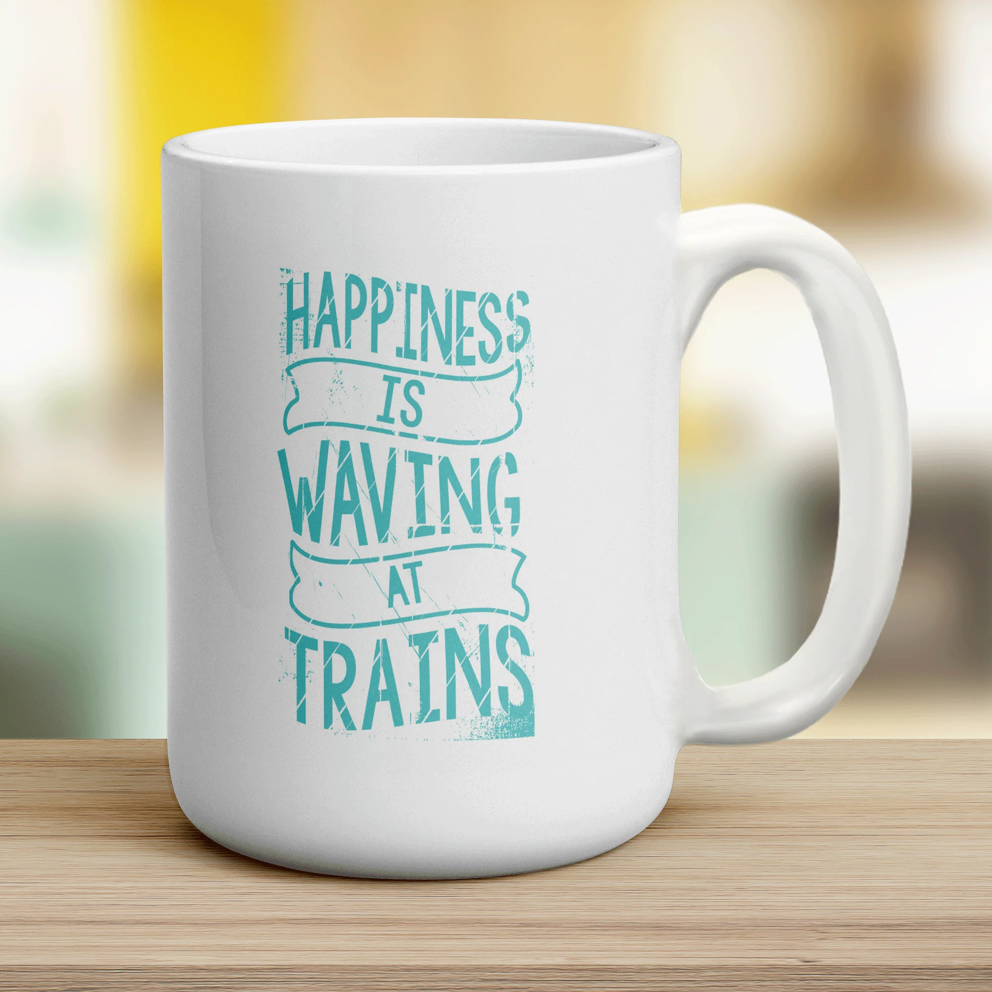 Happiness is Waving At Trains Mug - Image 12