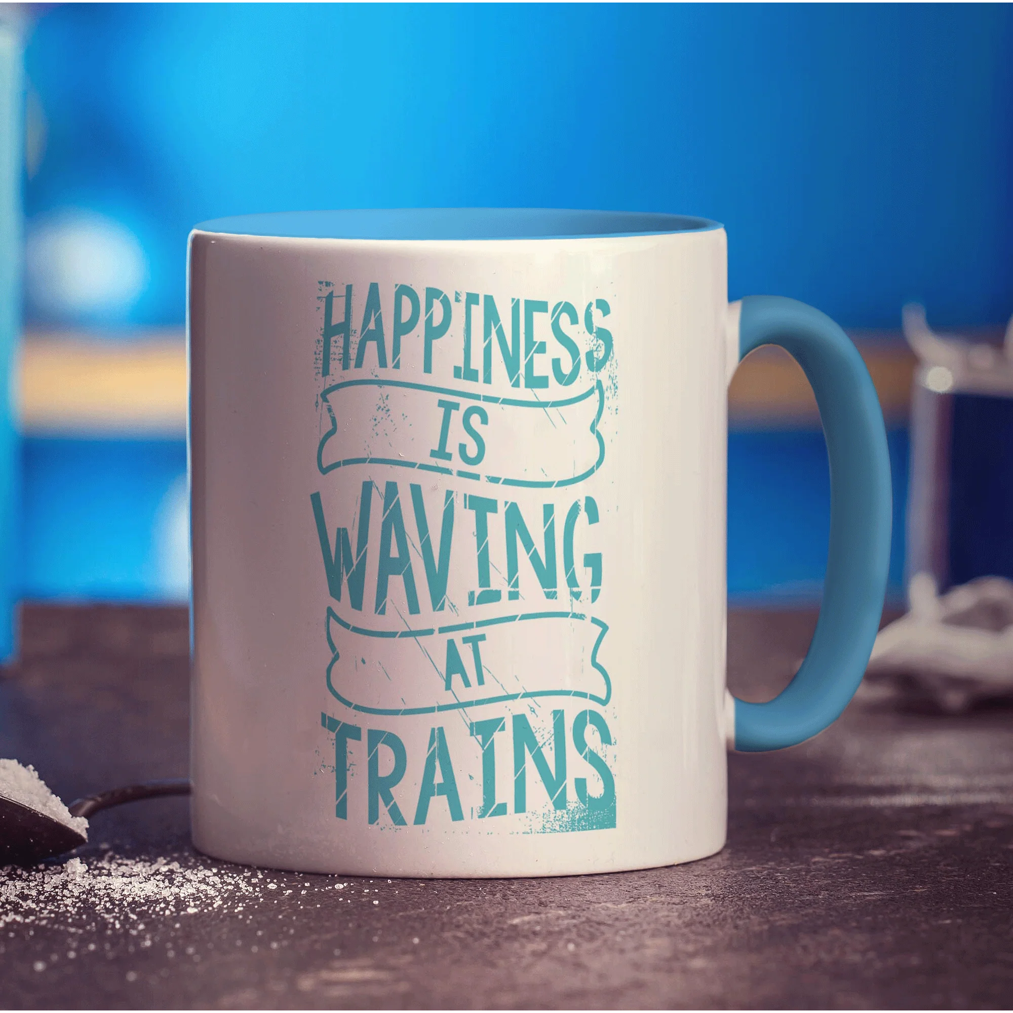 Happiness is Waving At Trains Mug - Image 8