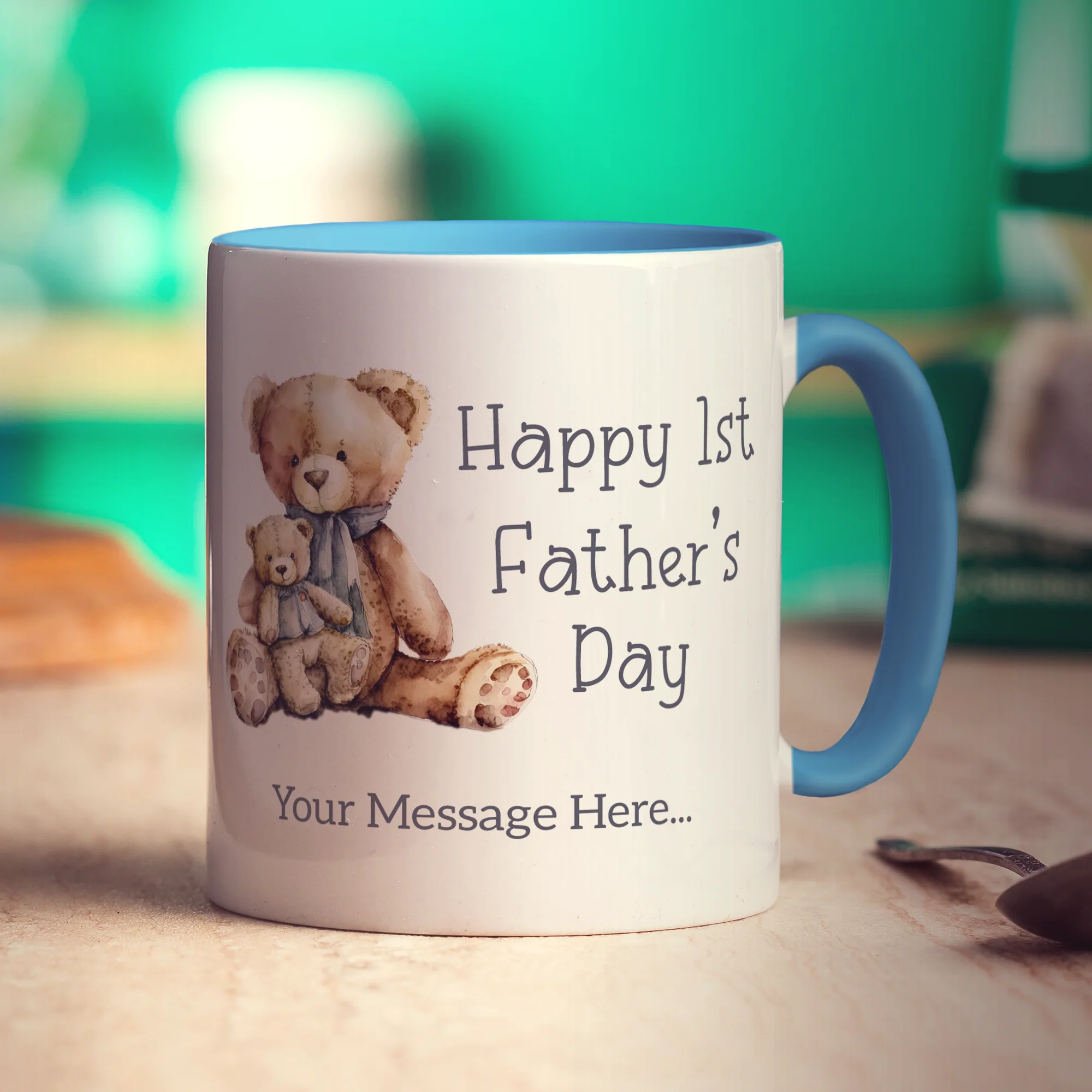 Happy 1st Father's Day Photo and Message Mug - Image 4