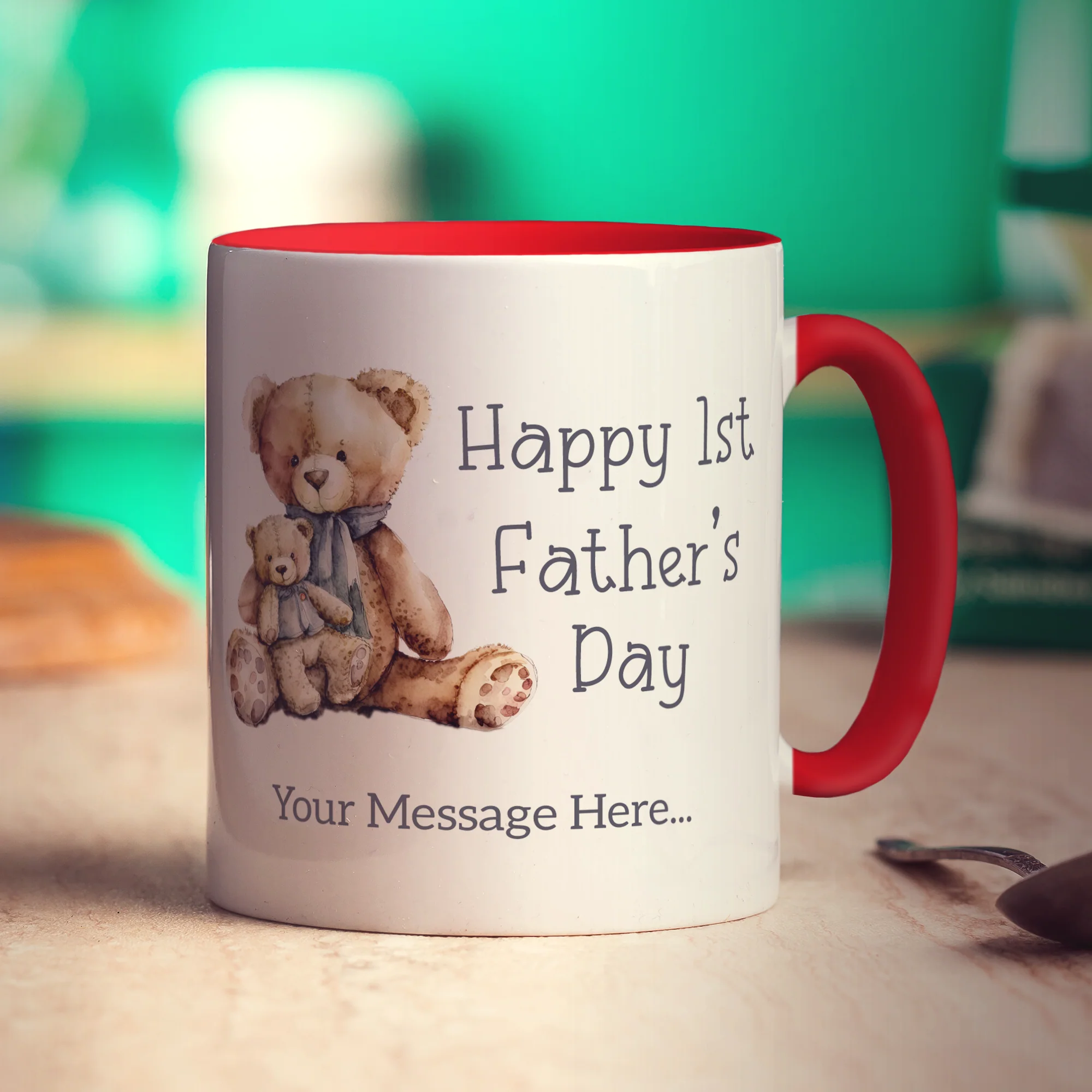 Happy 1st Father's Day Photo and Message Mug - Image 7