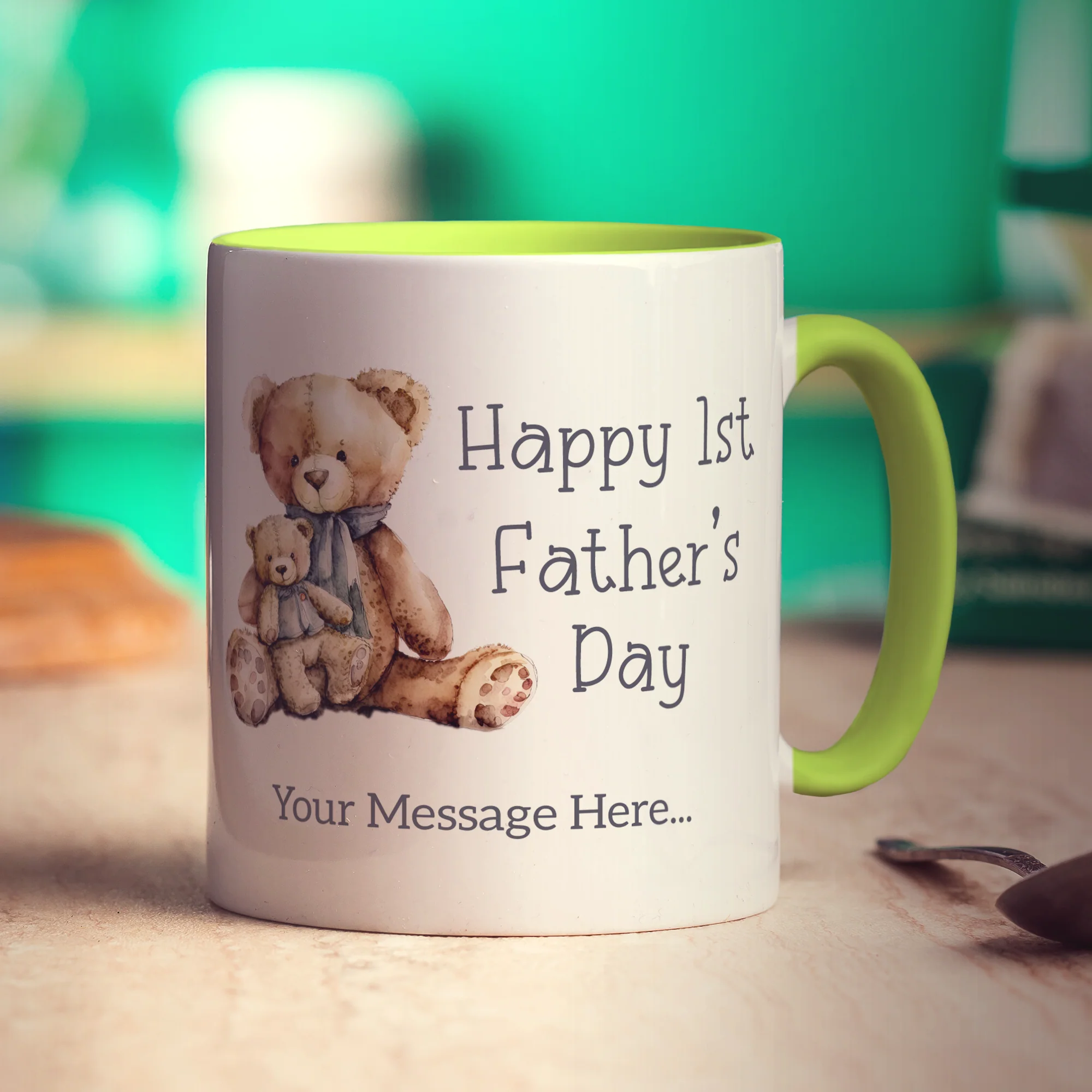 Happy 1st Father's Day Photo and Message Mug - Image 9