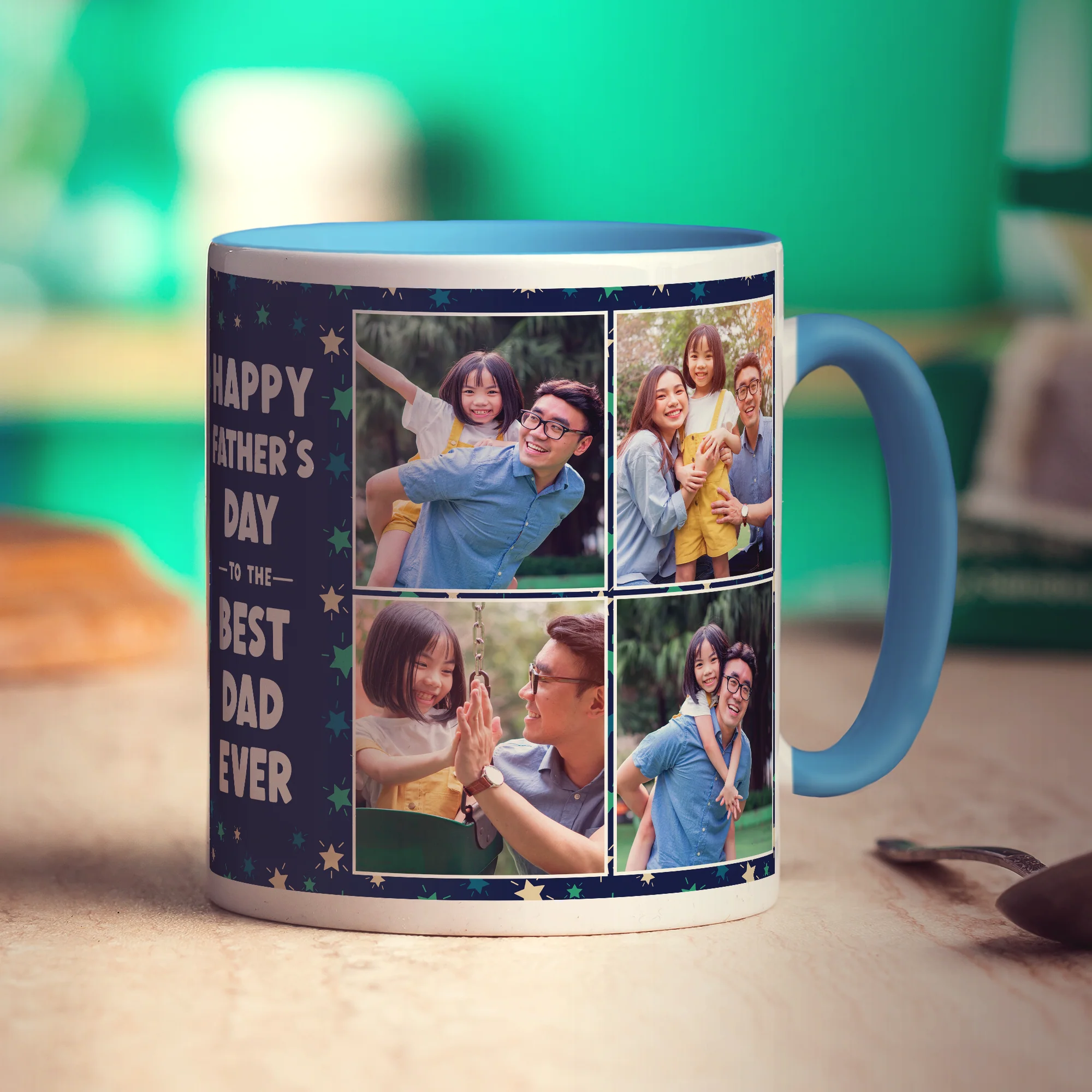 Happy Father's Day to the Best Dad Ever Photo Mug - Image 5