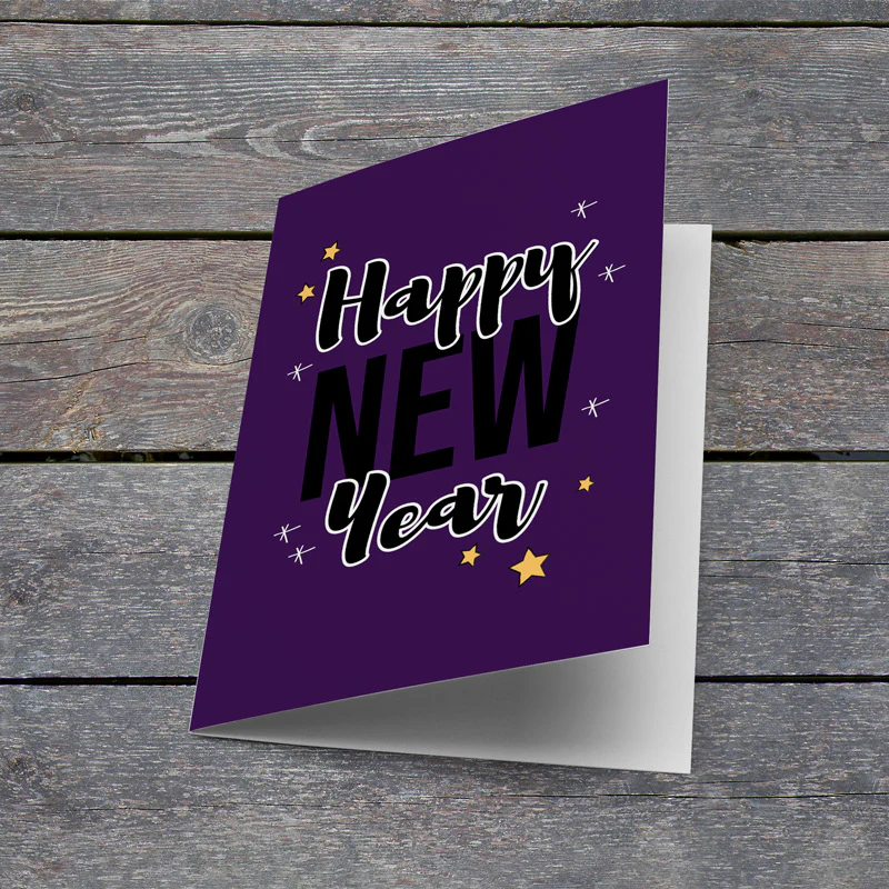 Happy New Year Stars Card - Image 3