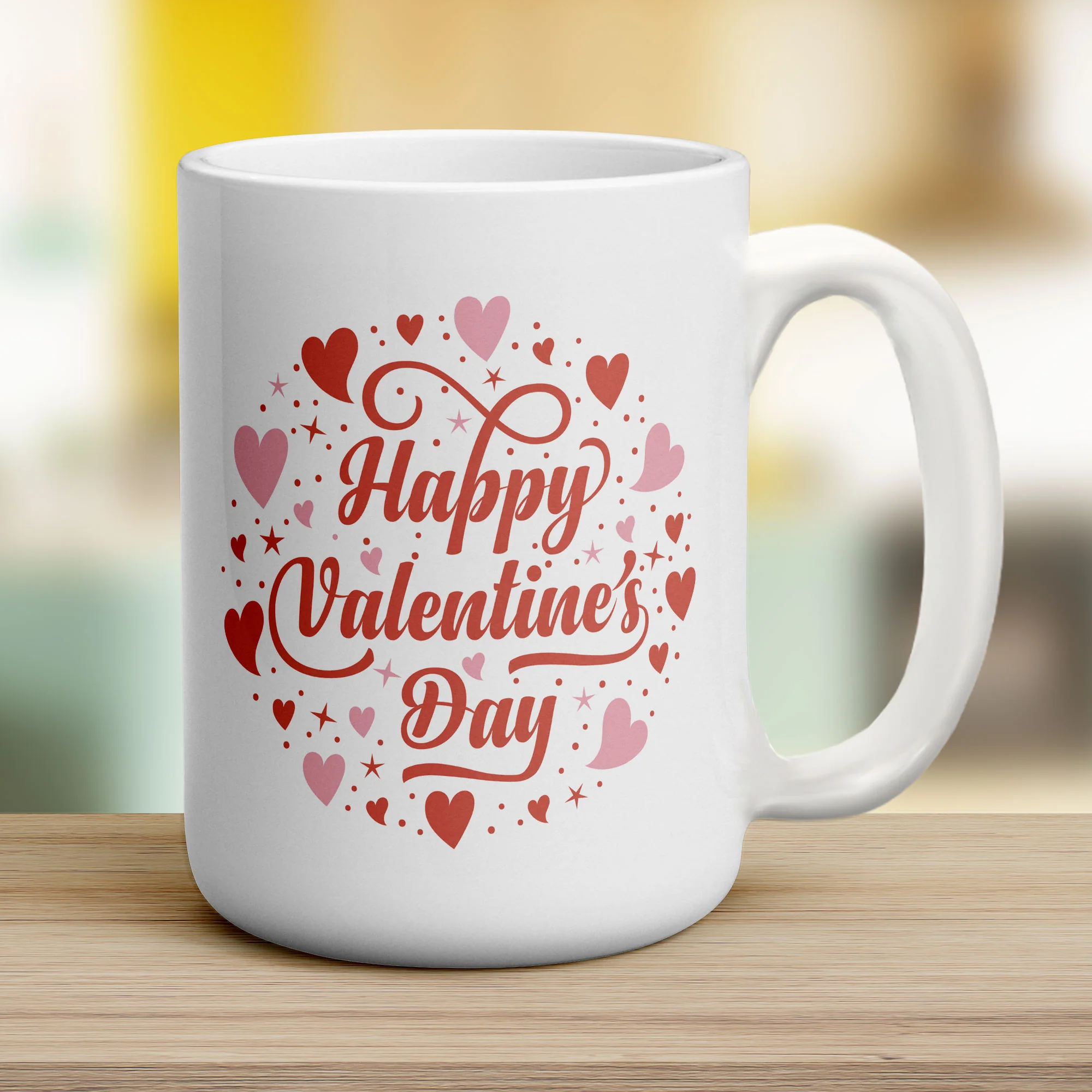 Happy Valentine's Day Circle Photo Mug - Image 12