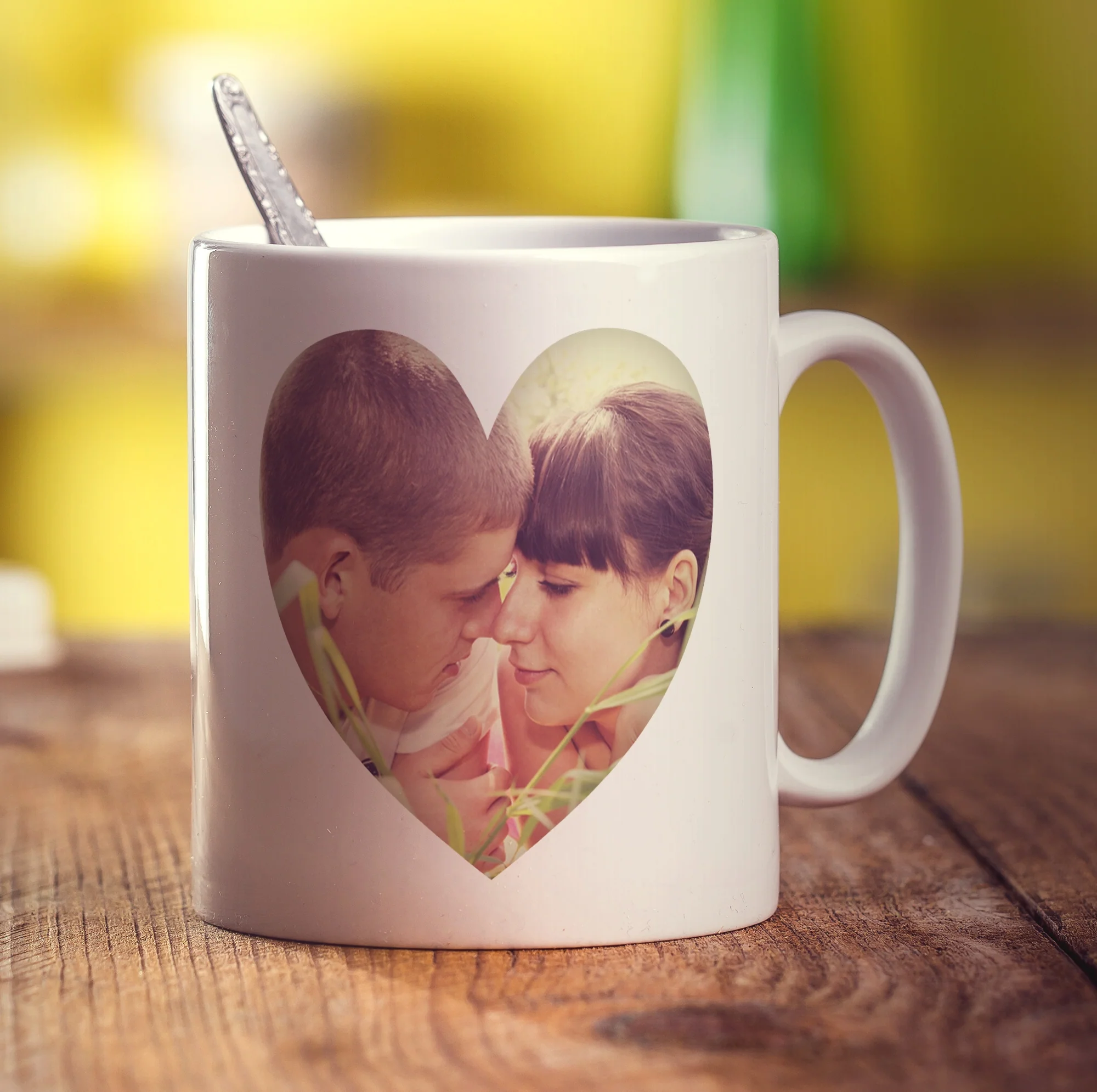 Heart Shaped Photo Mug - Image 2