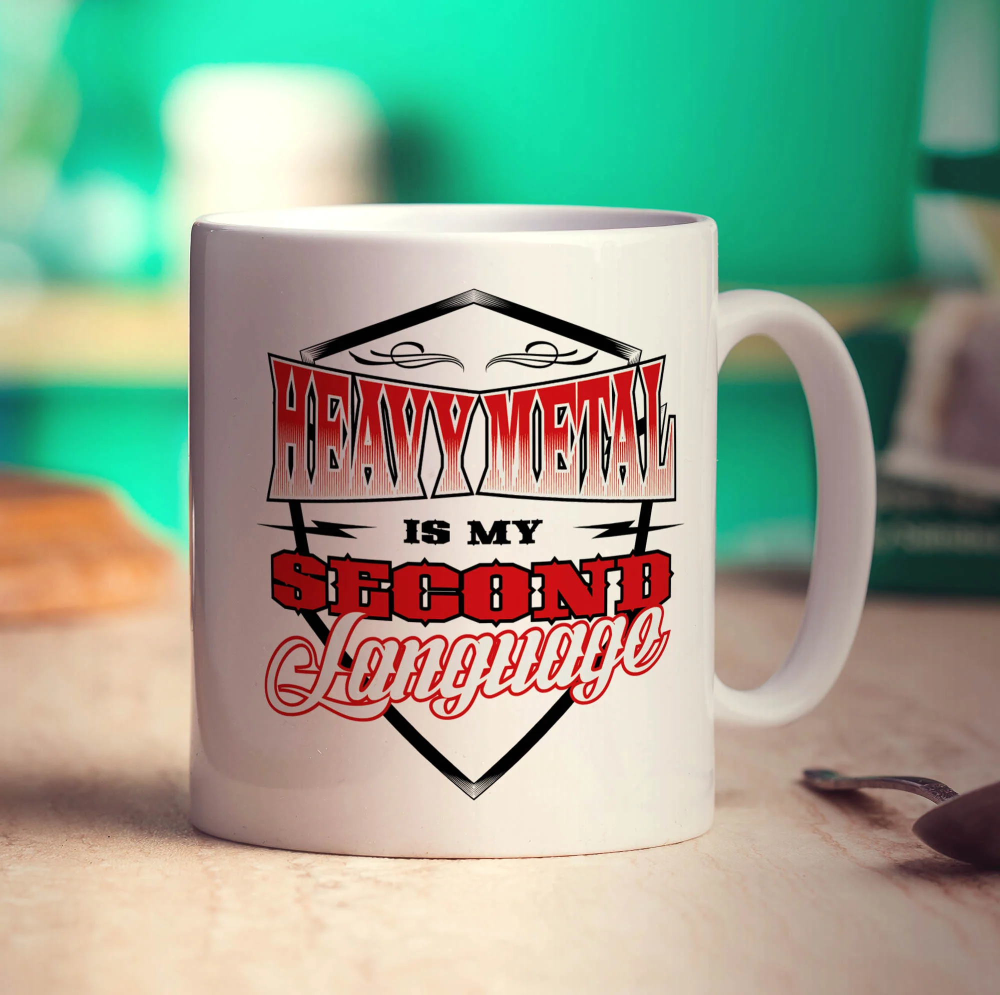 Heavy Metal is My Second Language Mug - Image 3