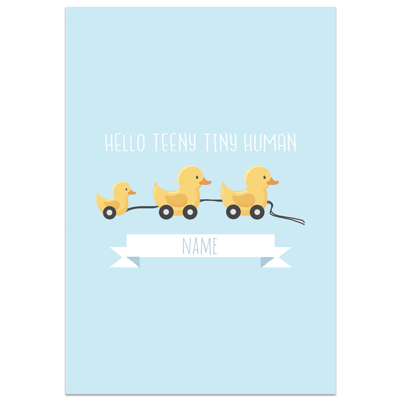 Hello Teeny Tiny Human Card