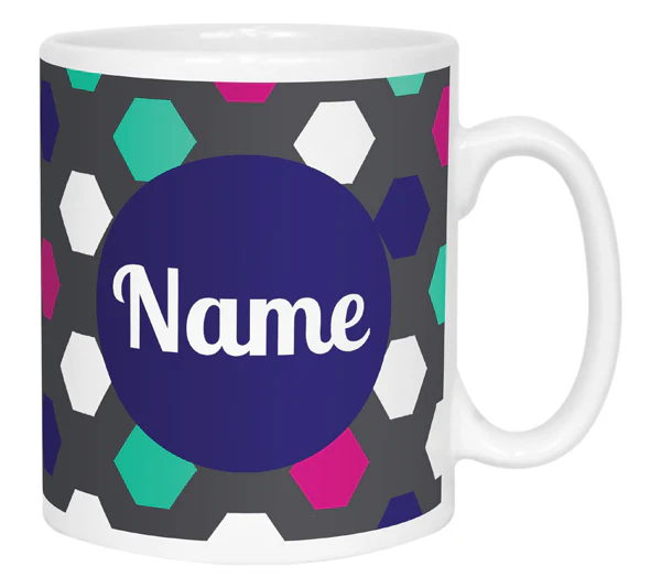 Hexagon Name Mug by Jessica Peppin - Image 2