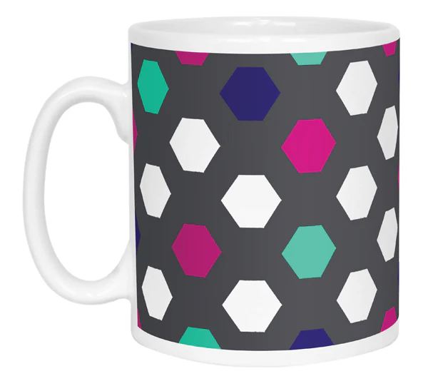 Hexagon Name Mug by Jessica Peppin - Image 3
