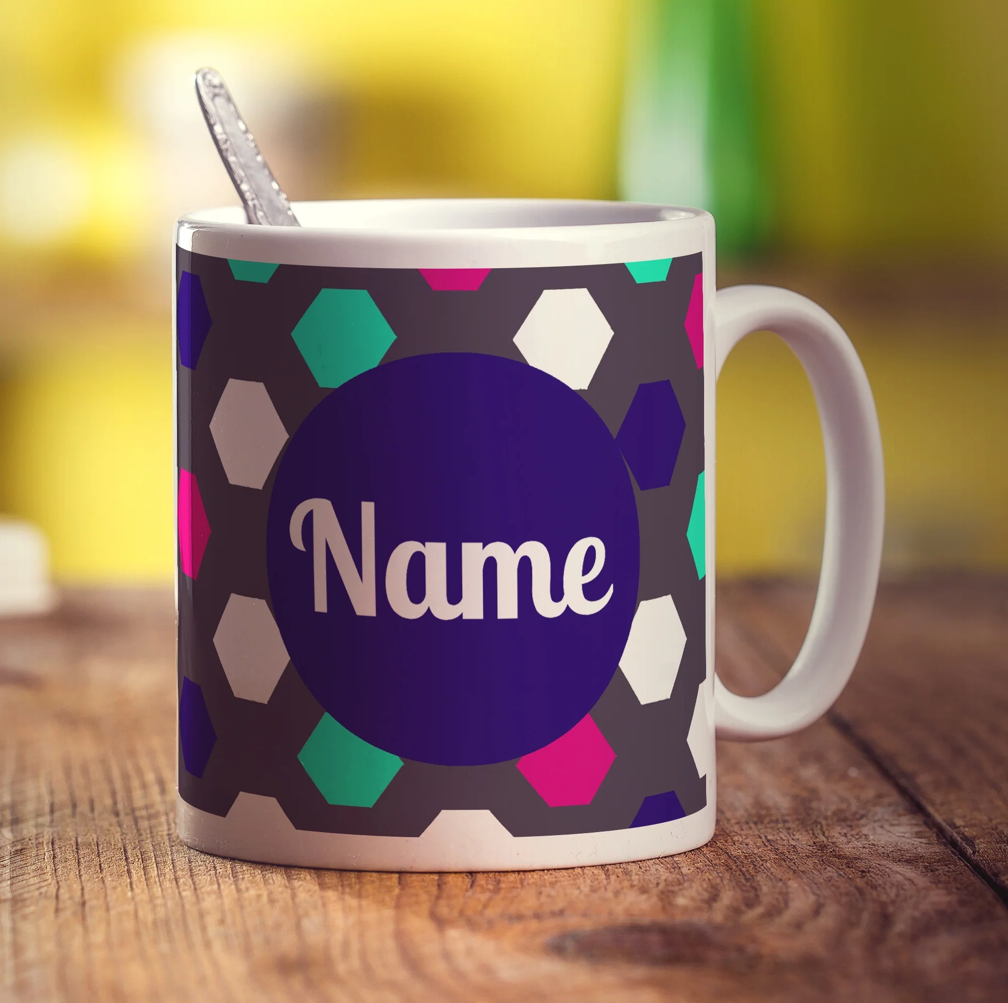 Hexagon Name Mug by Jessica Peppin - Image 5