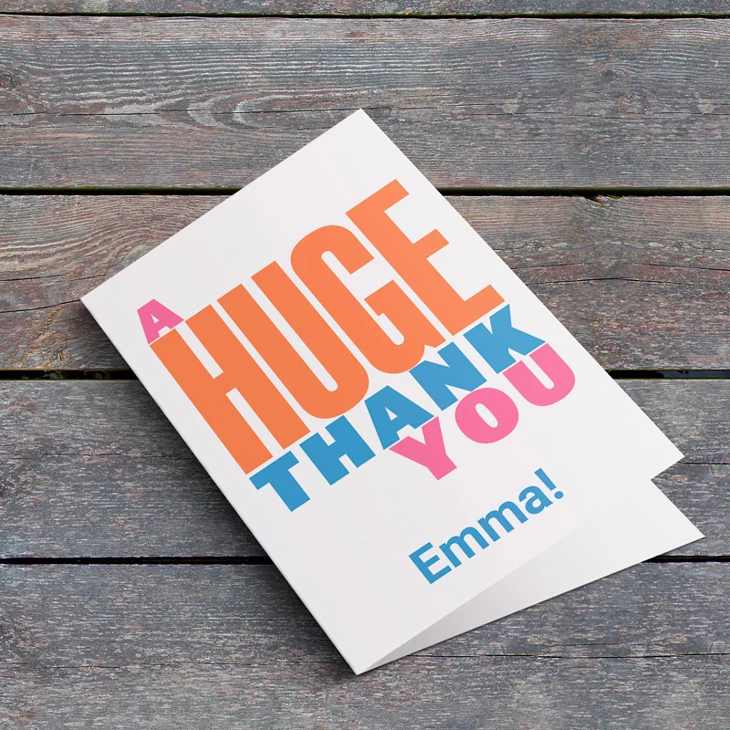 A Huge Thank You Personalised Card - Image 3