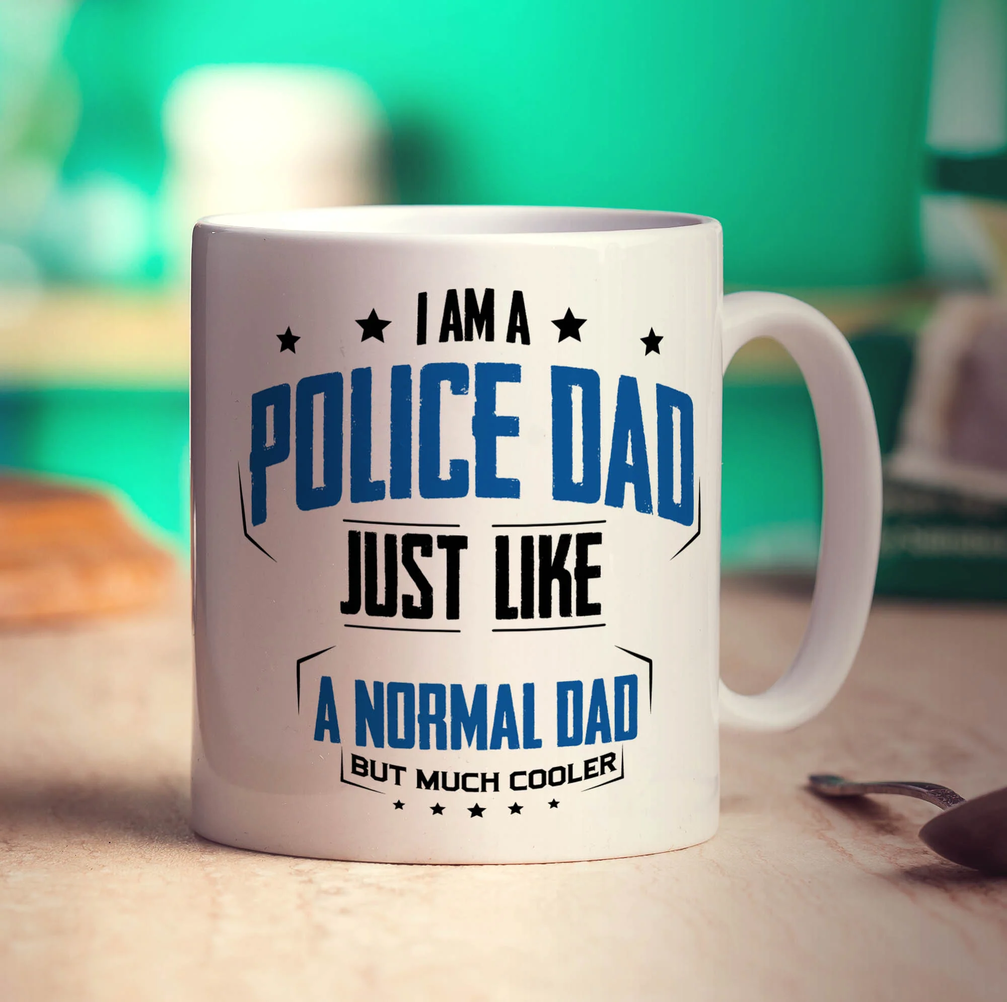 I am a Police Dad Just Like a Normal Dad But Much Cooler Mug - Image 3