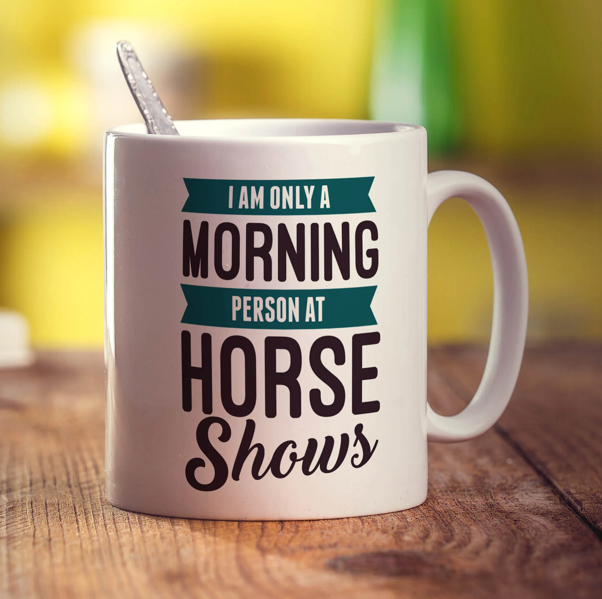 I am Only a Morning Person at Horse Shows Mug - Image 3