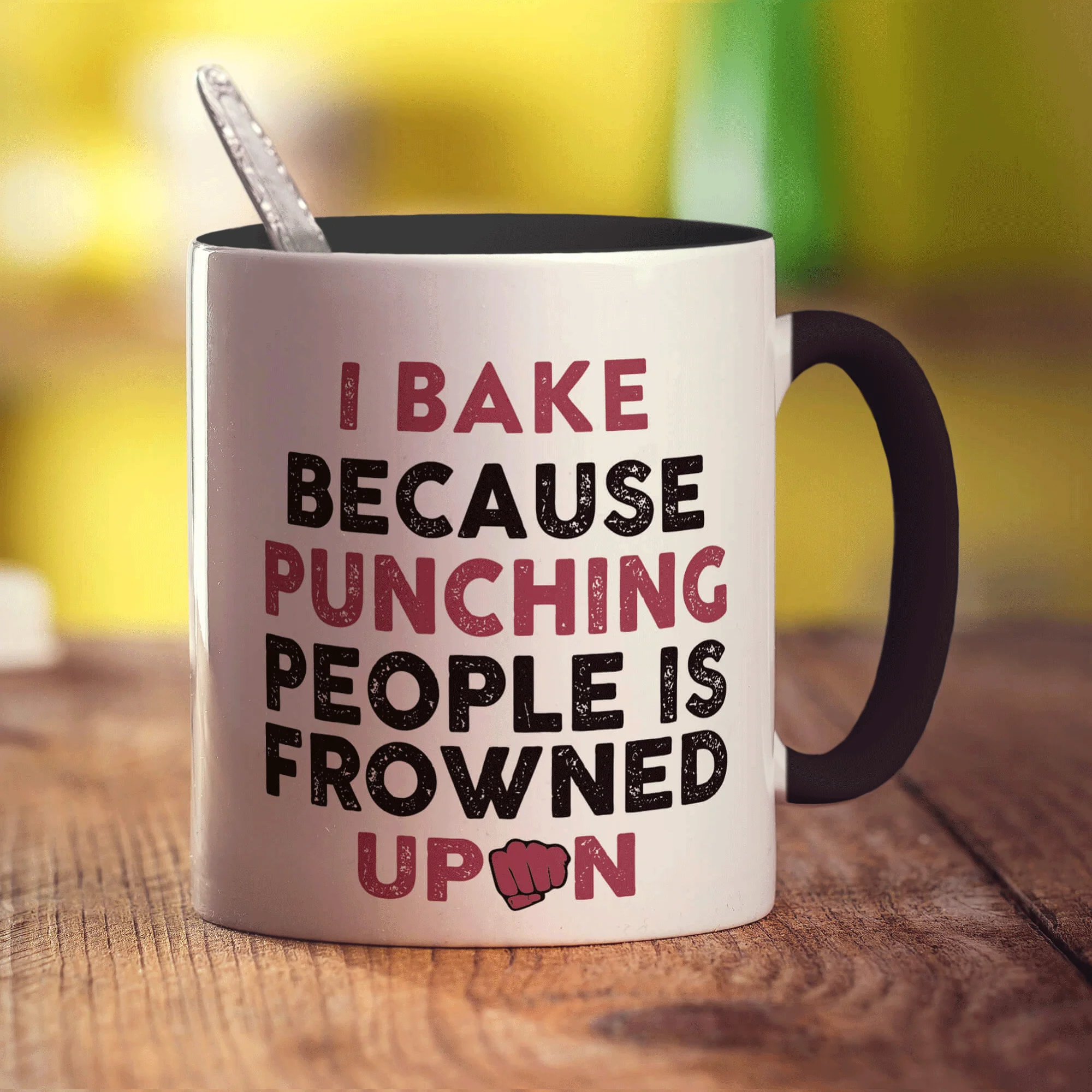 I Bake Because Punching People is Frowned Upon Mug - Image 10