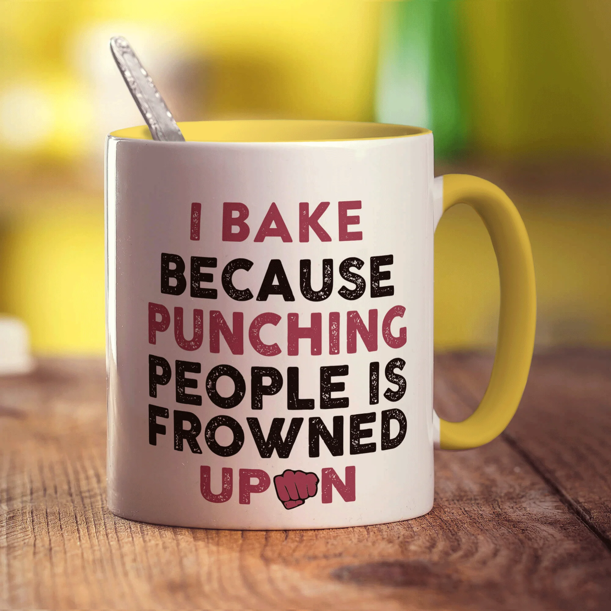 I Bake Because Punching People is Frowned Upon Mug - Image 5