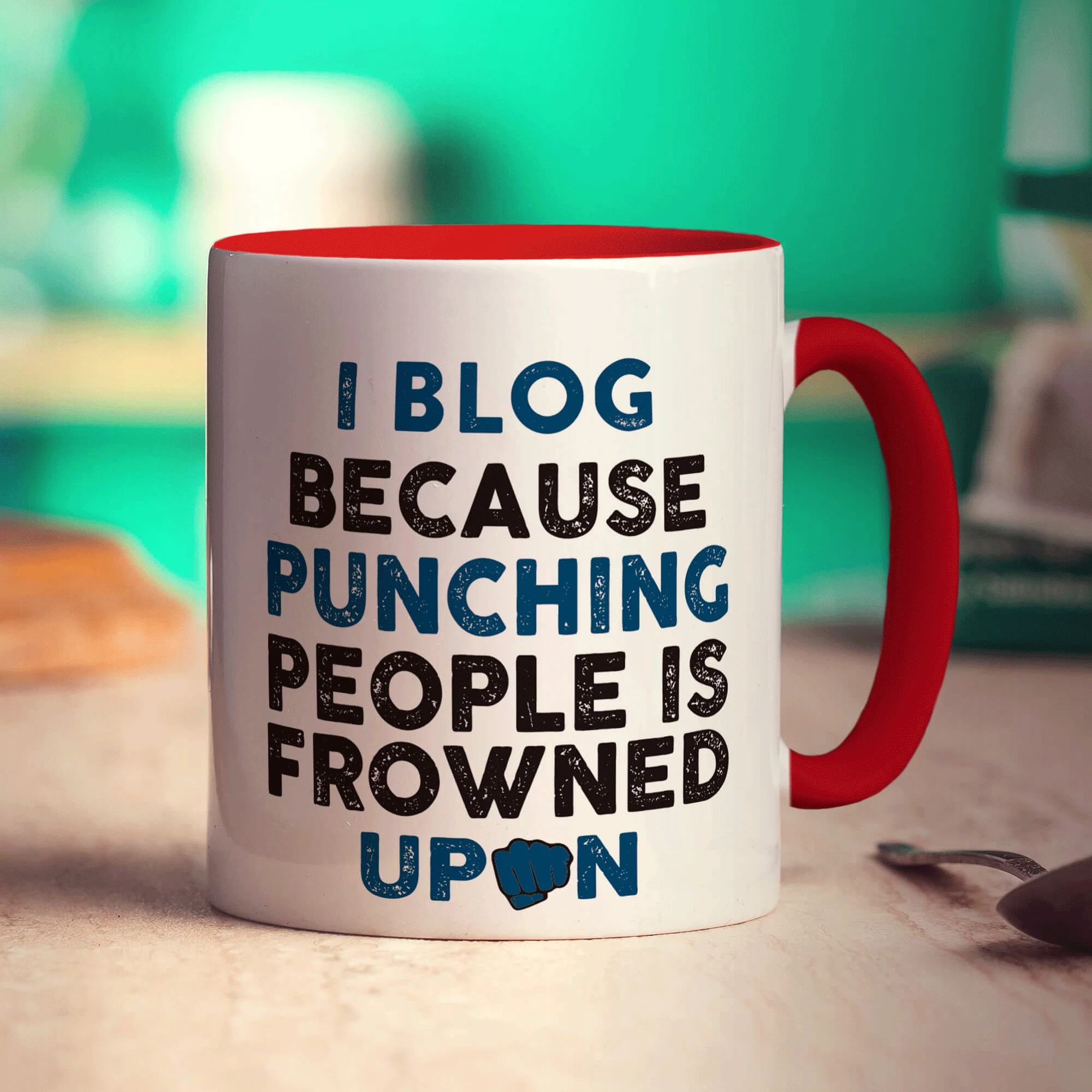 I Blog Because Punching People is Frowned Upon Mug - Image 11