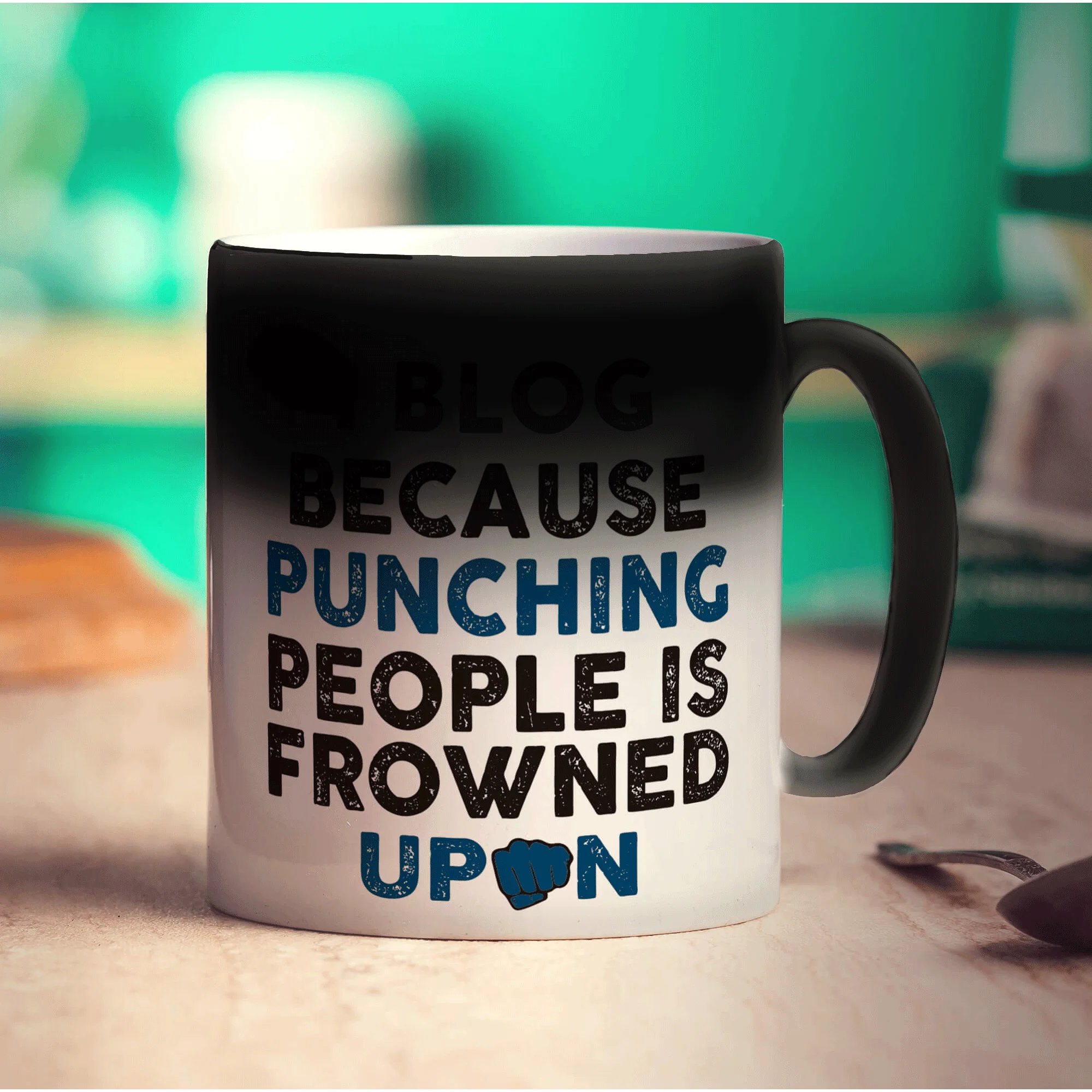 I Blog Because Punching People is Frowned Upon Mug - Image 6