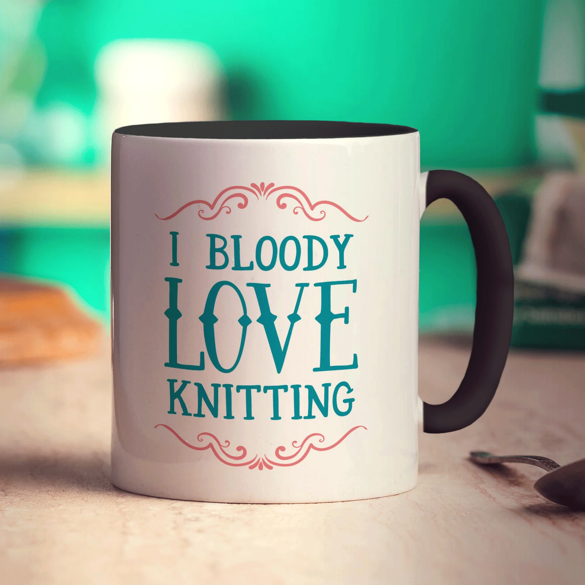 I Bloody Love Knitting Mug - Image 10