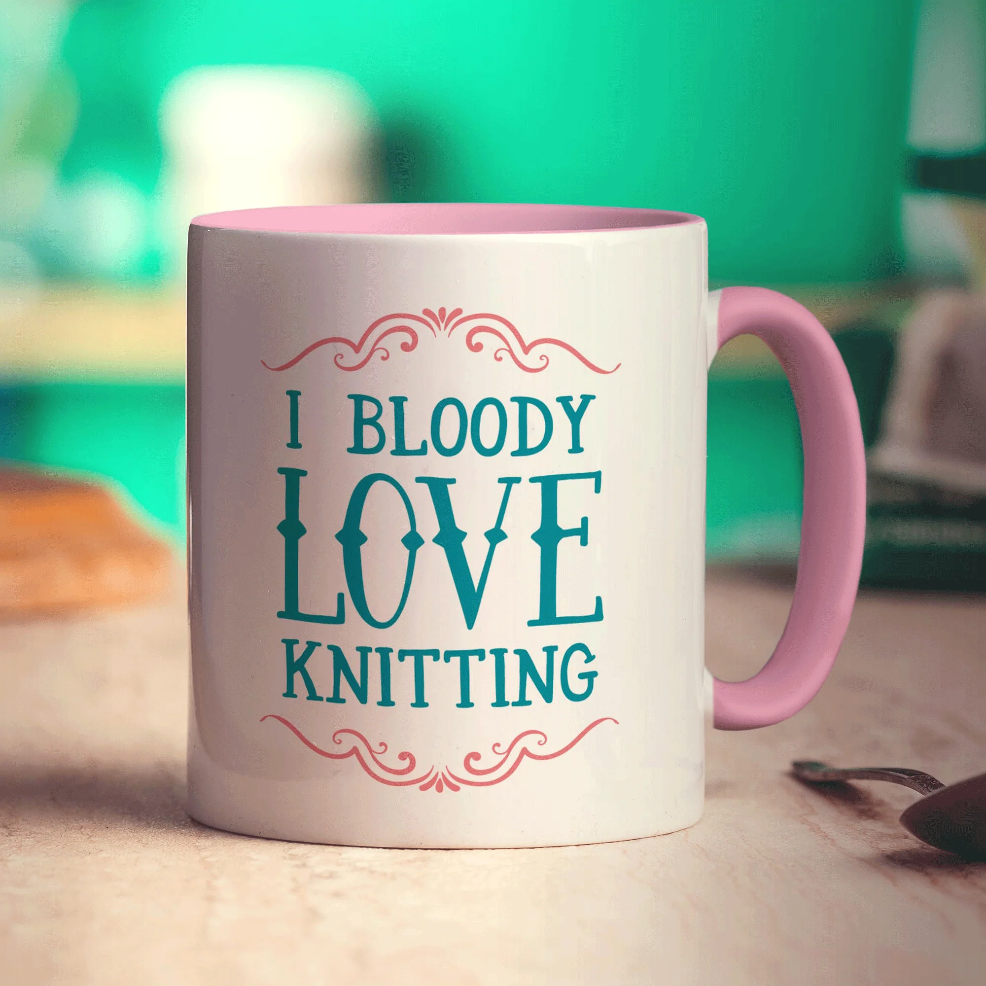 I Bloody Love Knitting Mug - Image 9
