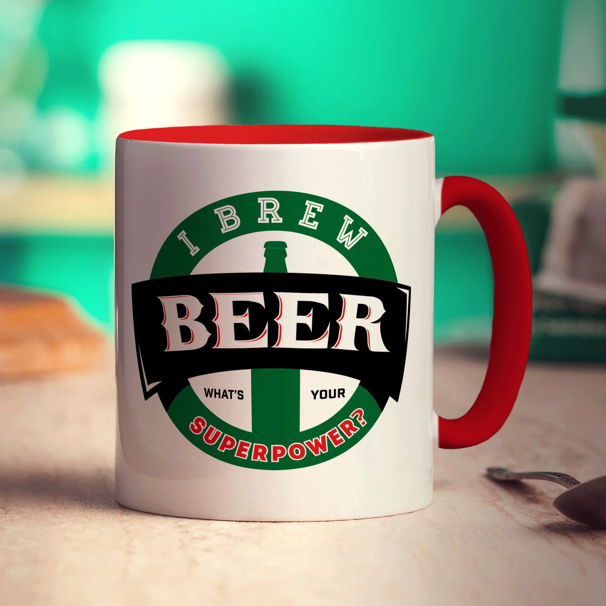 I Brew Beer. What's Your Superpower Mug - Image 11