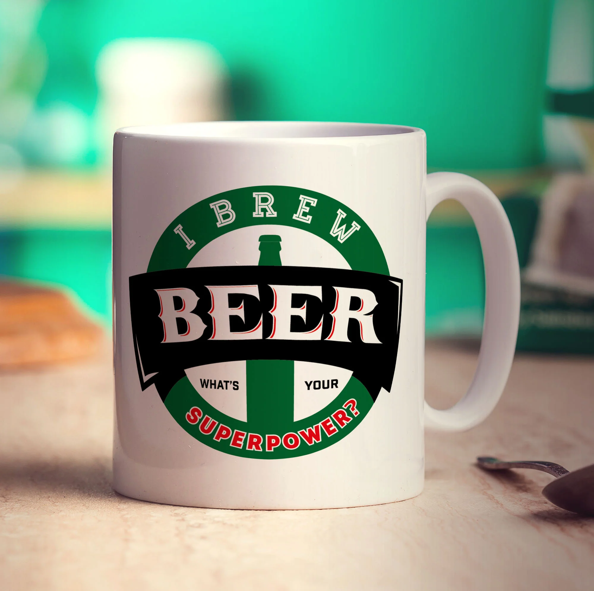 I Brew Beer. What's Your Superpower Mug - Image 3