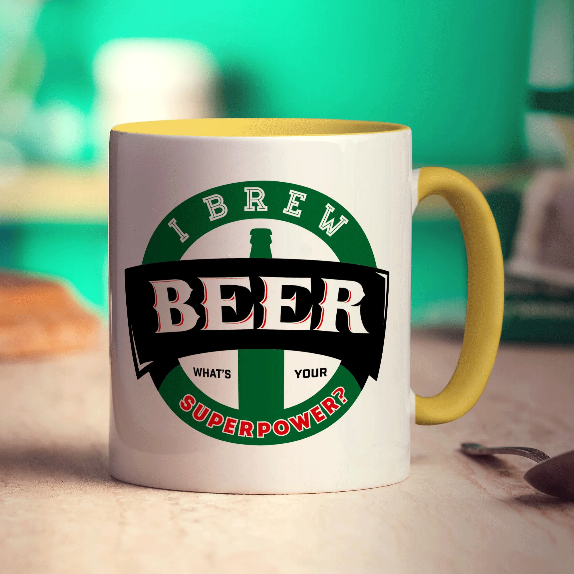 I Brew Beer. What's Your Superpower Mug - Image 5