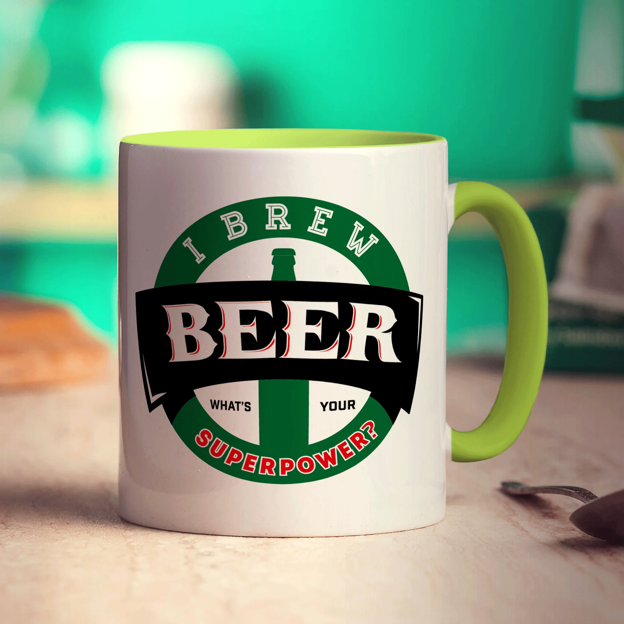 I Brew Beer. What's Your Superpower Mug - Image 7