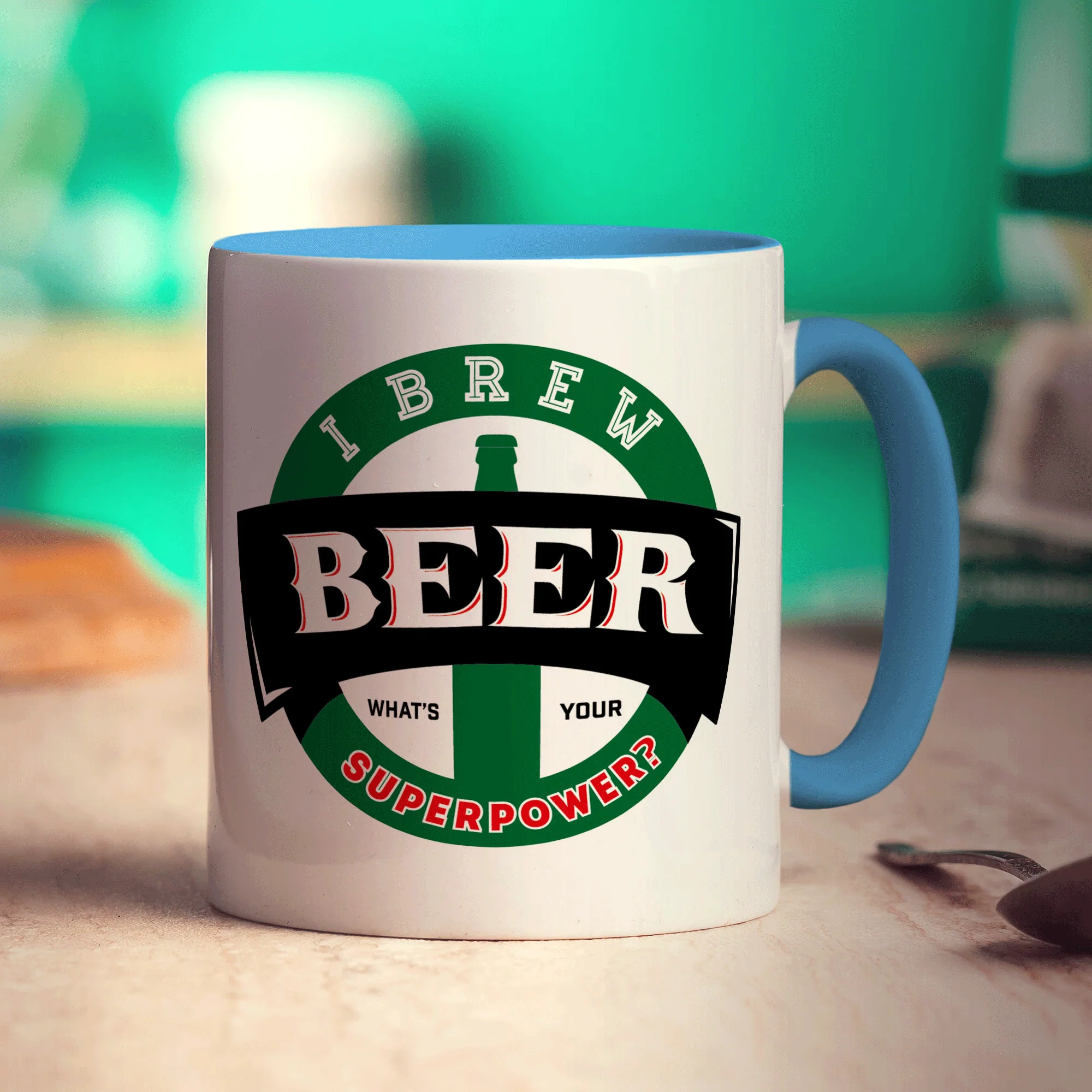 I Brew Beer. What's Your Superpower Mug - Image 8