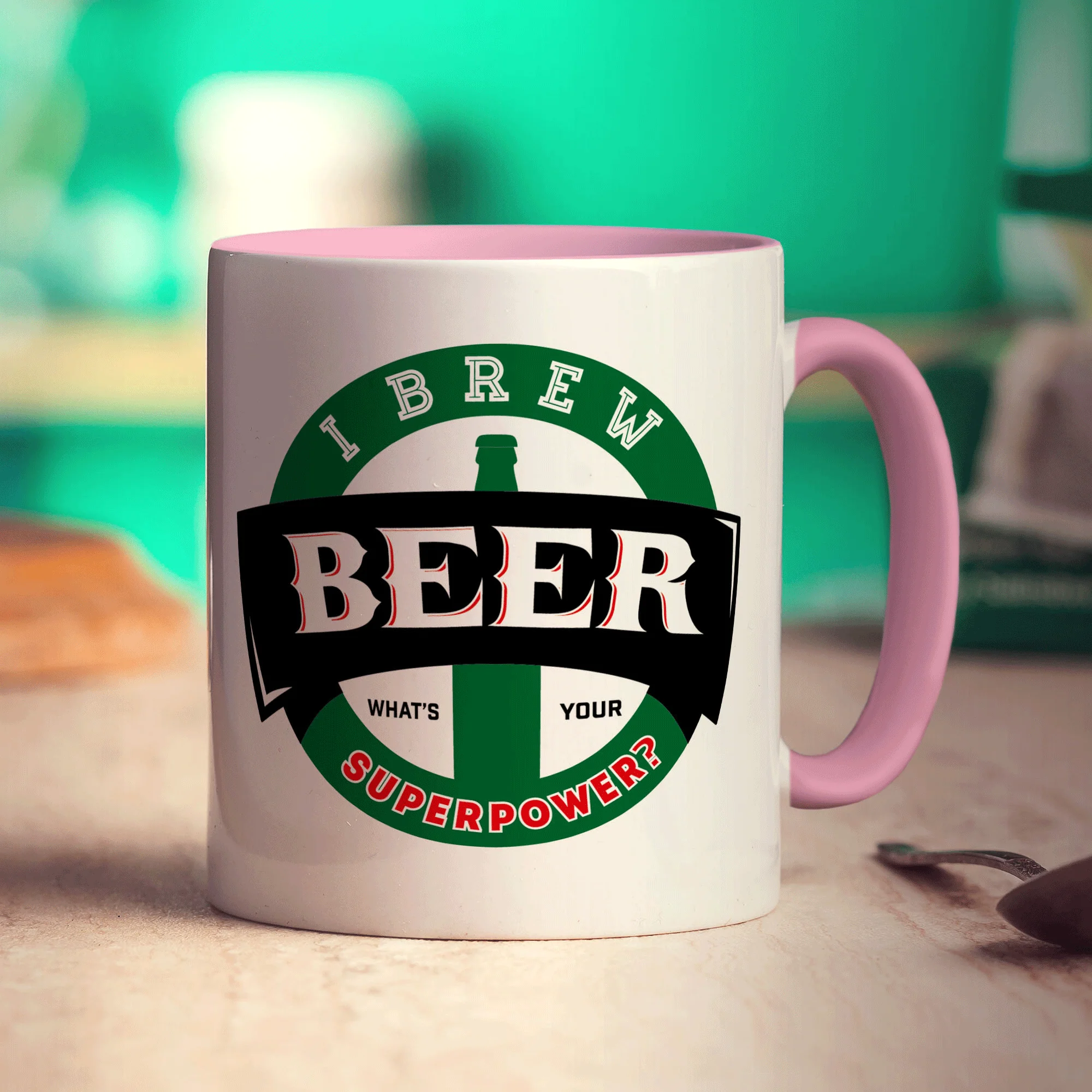 I Brew Beer. What's Your Superpower Mug - Image 9
