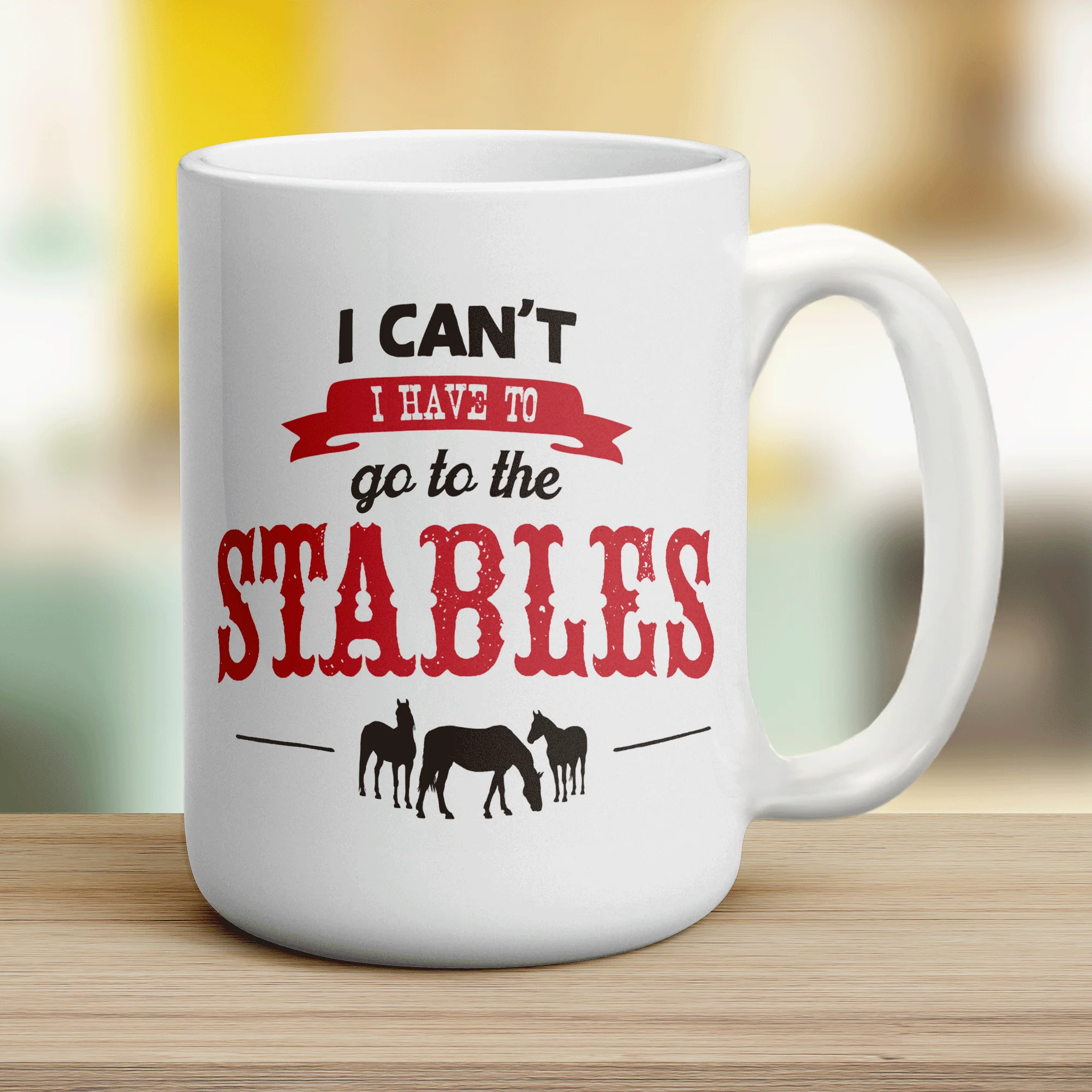 I Can't I Have To Go To The Stables Mug - Image 12