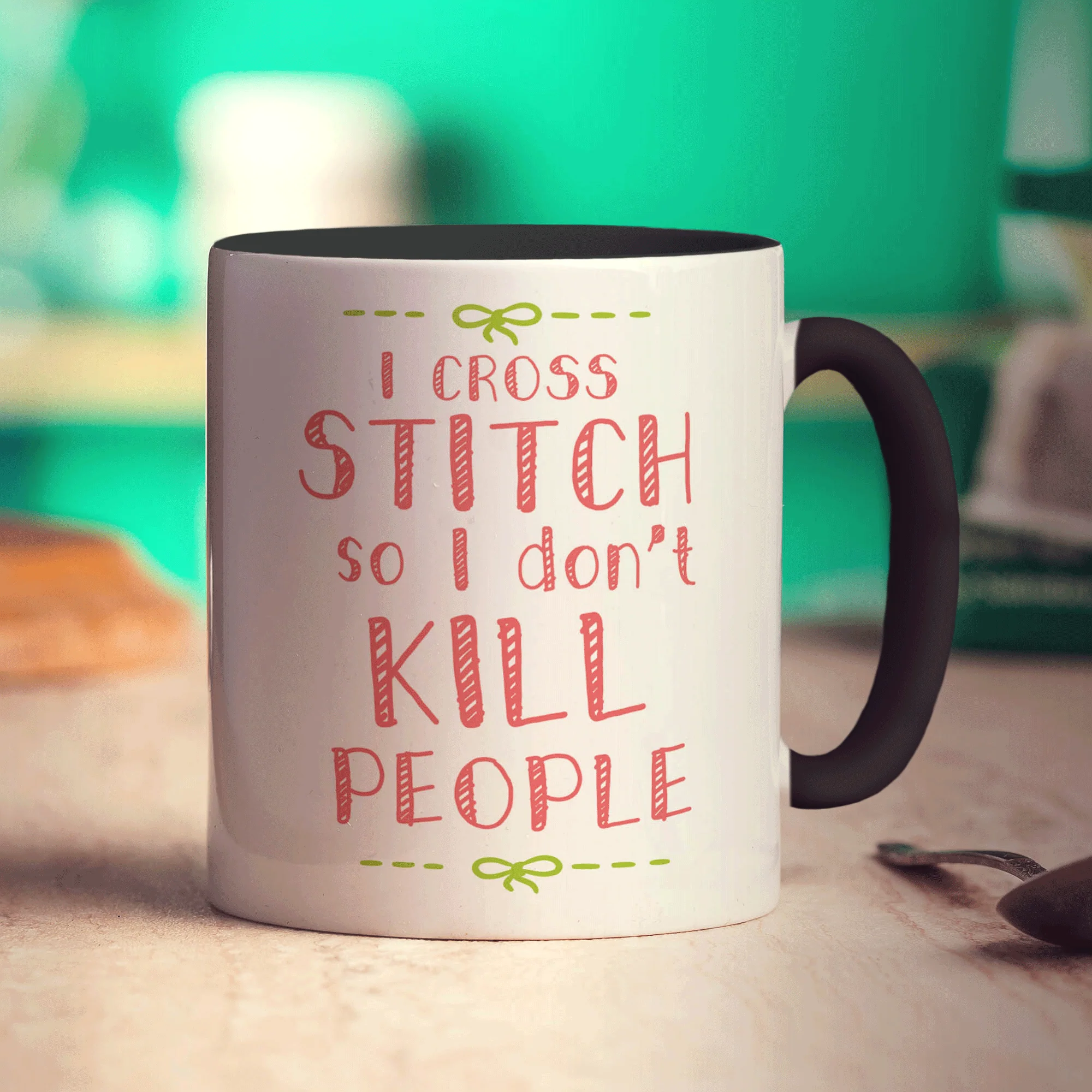 I Cross Stitch So I Don't Kill People Mug - Image 10