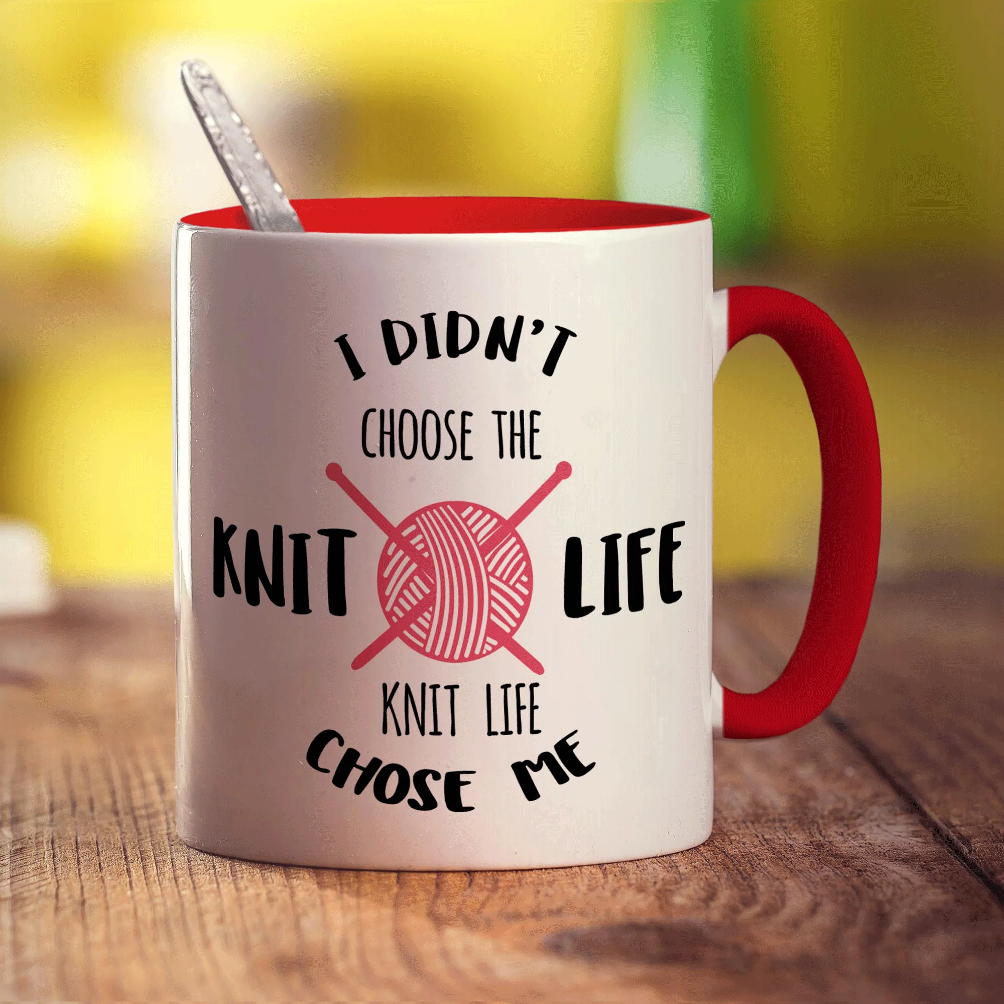 I Didn't Choose The Knit Life, The Knit Life Chose Me Mug - Image 11