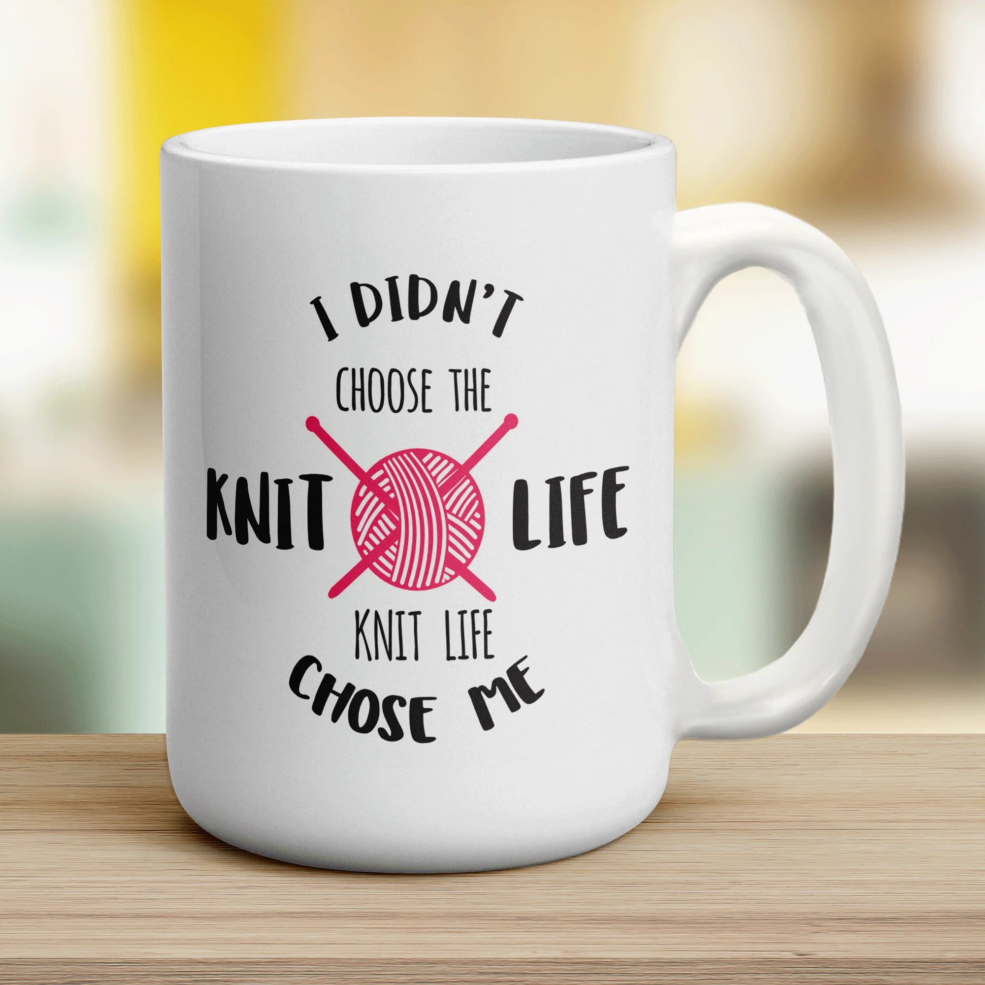 I Didn't Choose The Knit Life, The Knit Life Chose Me Mug - Image 12