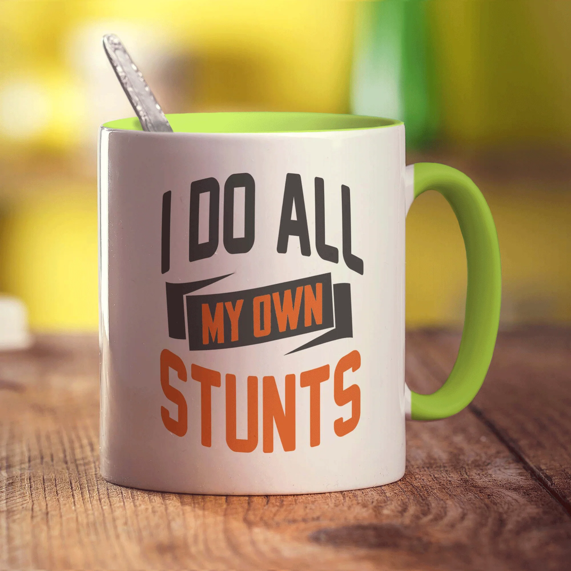 I Do All My Own Stunts Mug - Image 7