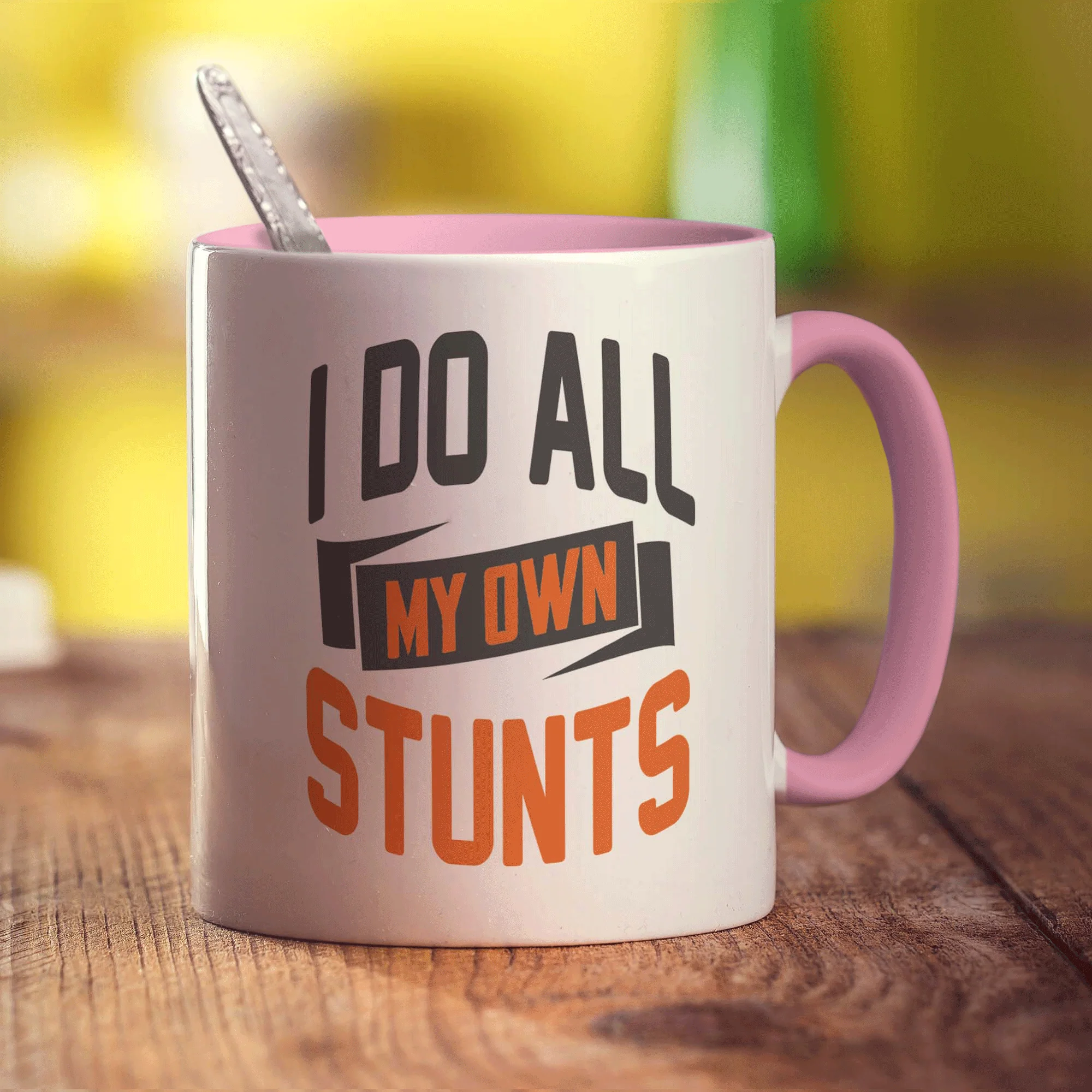 I Do All My Own Stunts Mug - Image 9