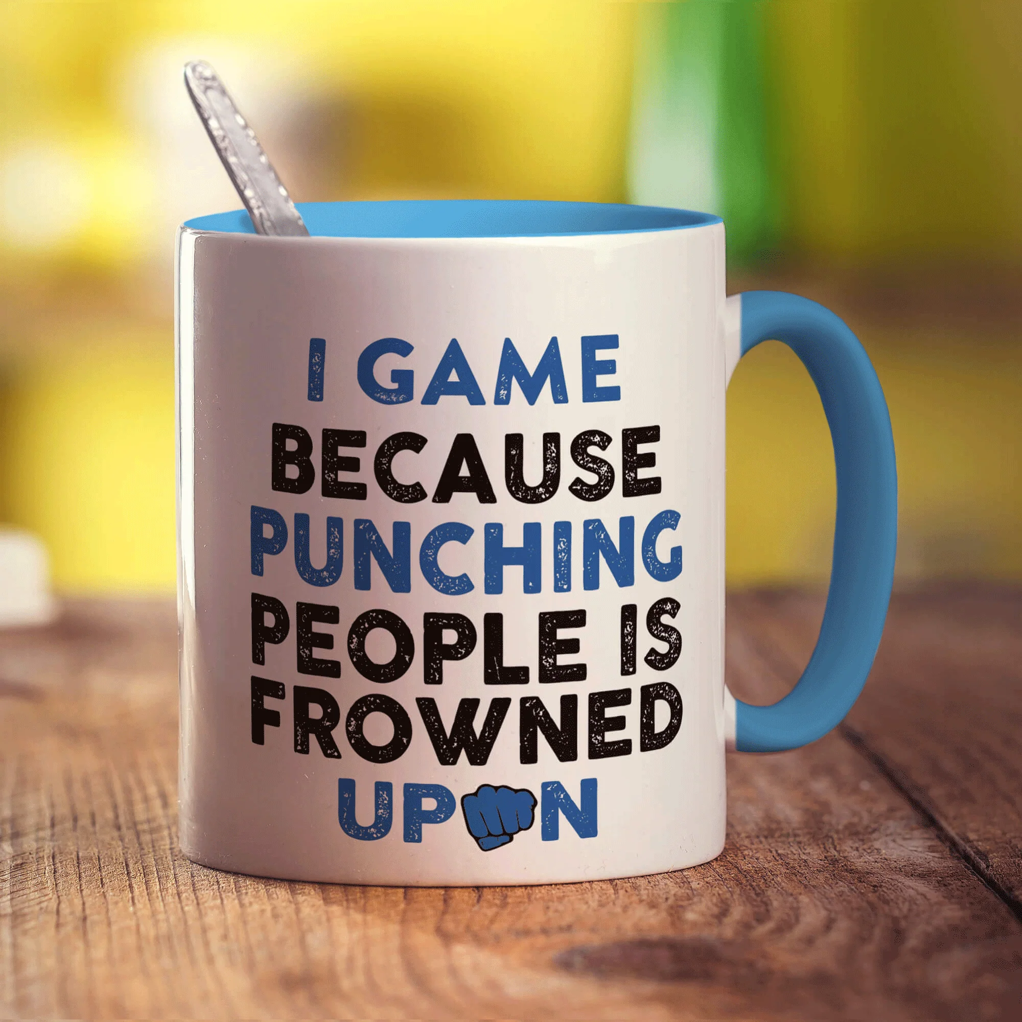 I Game Because Punching People is Frowned Upon Mug - Image 8