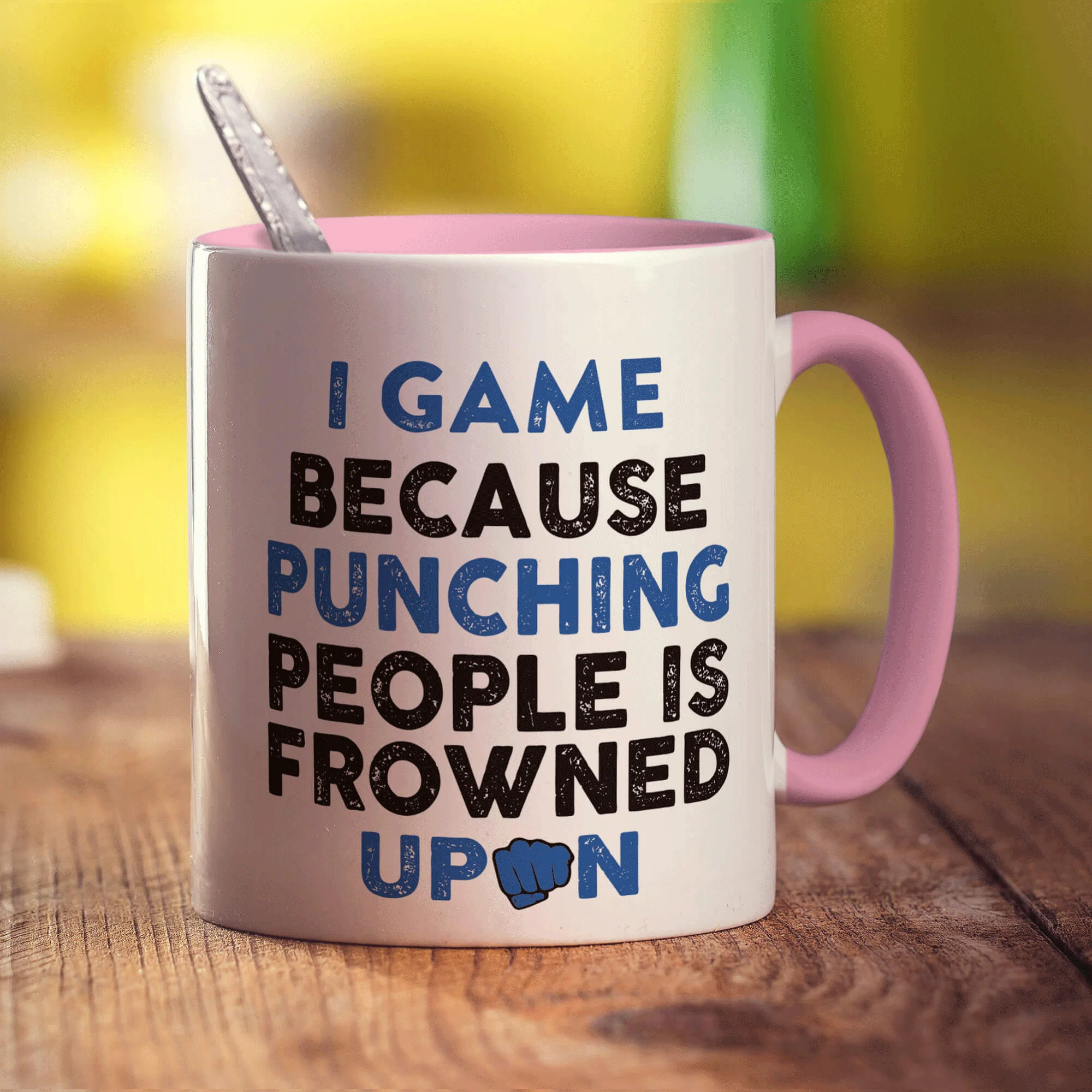 I Game Because Punching People is Frowned Upon Mug - Image 9