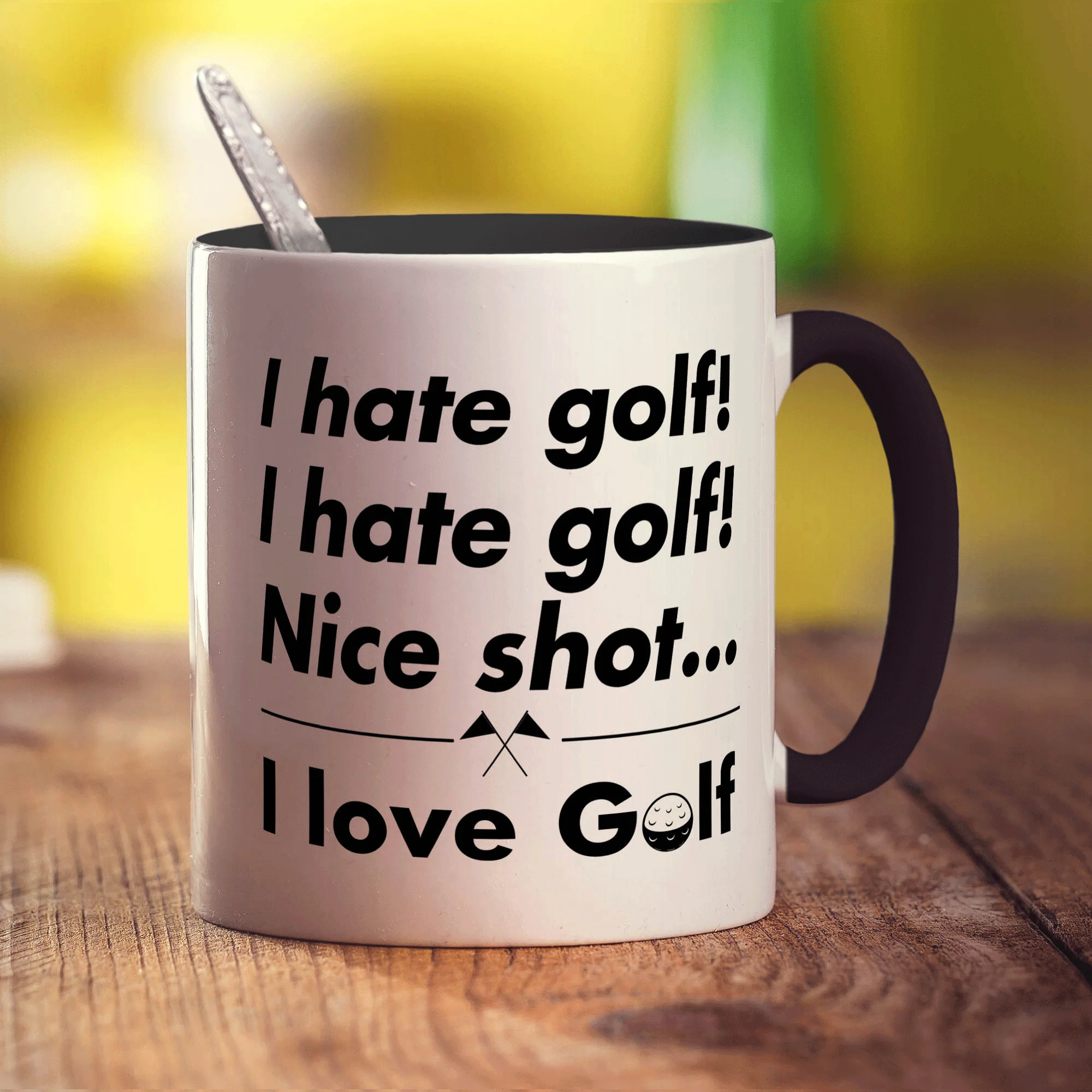 I Hate Golf, I Hate Golf! Nice Shot... I Love Golf Mug - Image 10