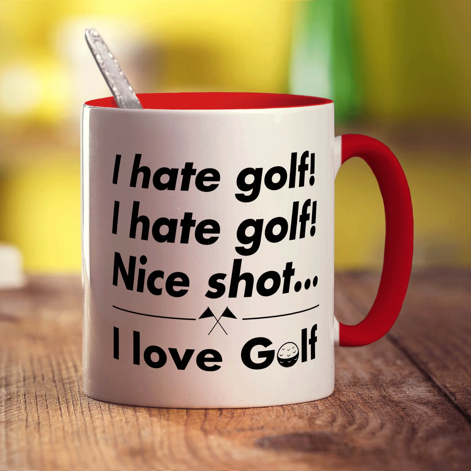 I Hate Golf, I Hate Golf! Nice Shot... I Love Golf Mug - Image 11