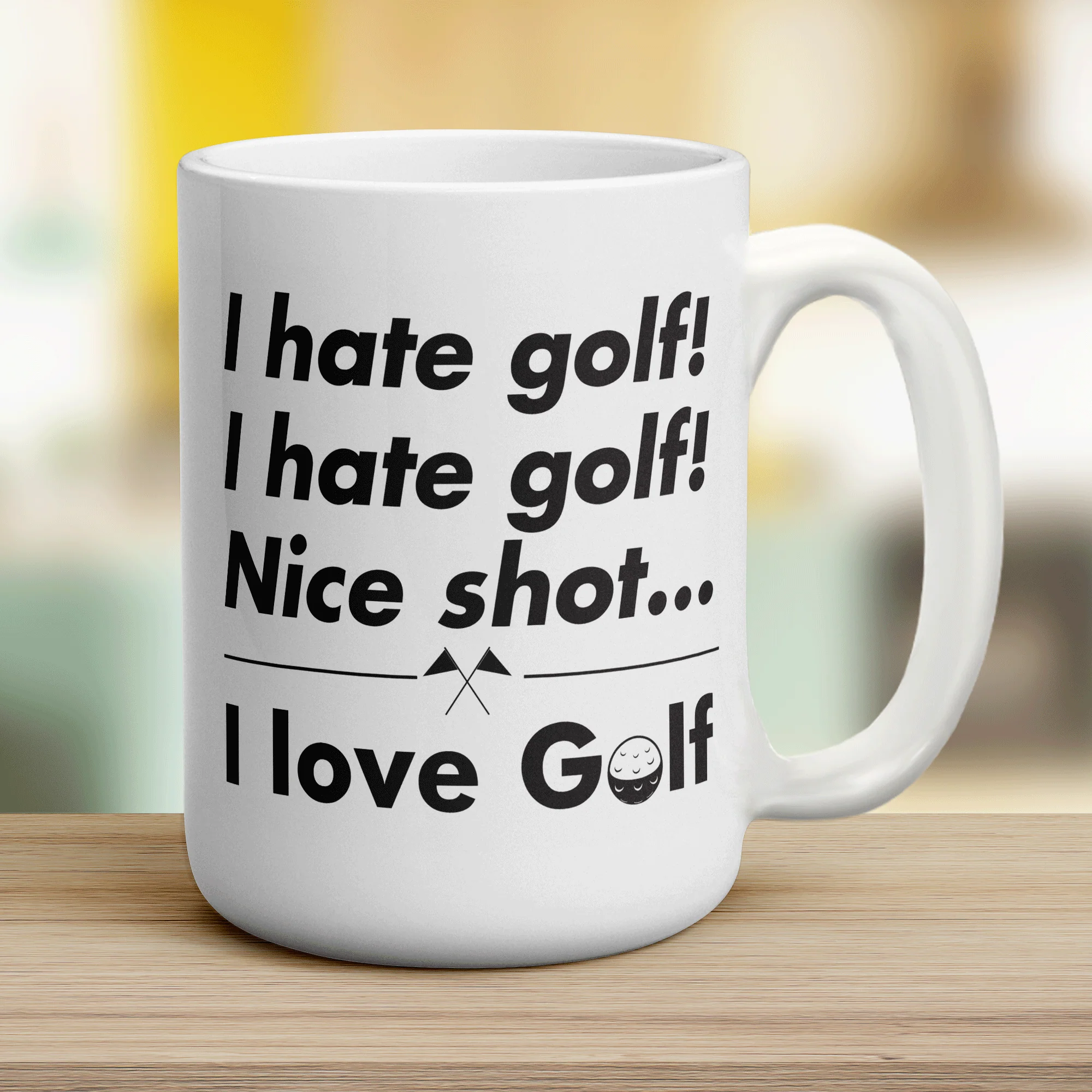 I Hate Golf, I Hate Golf! Nice Shot... I Love Golf Mug - Image 12