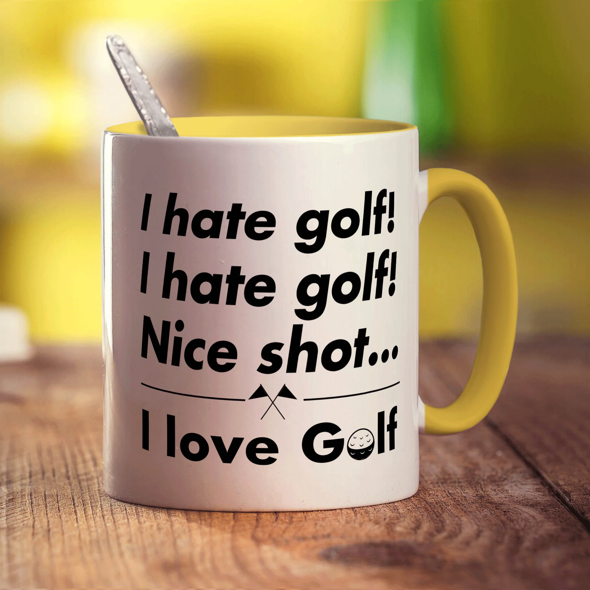 I Hate Golf, I Hate Golf! Nice Shot... I Love Golf Mug - Image 5