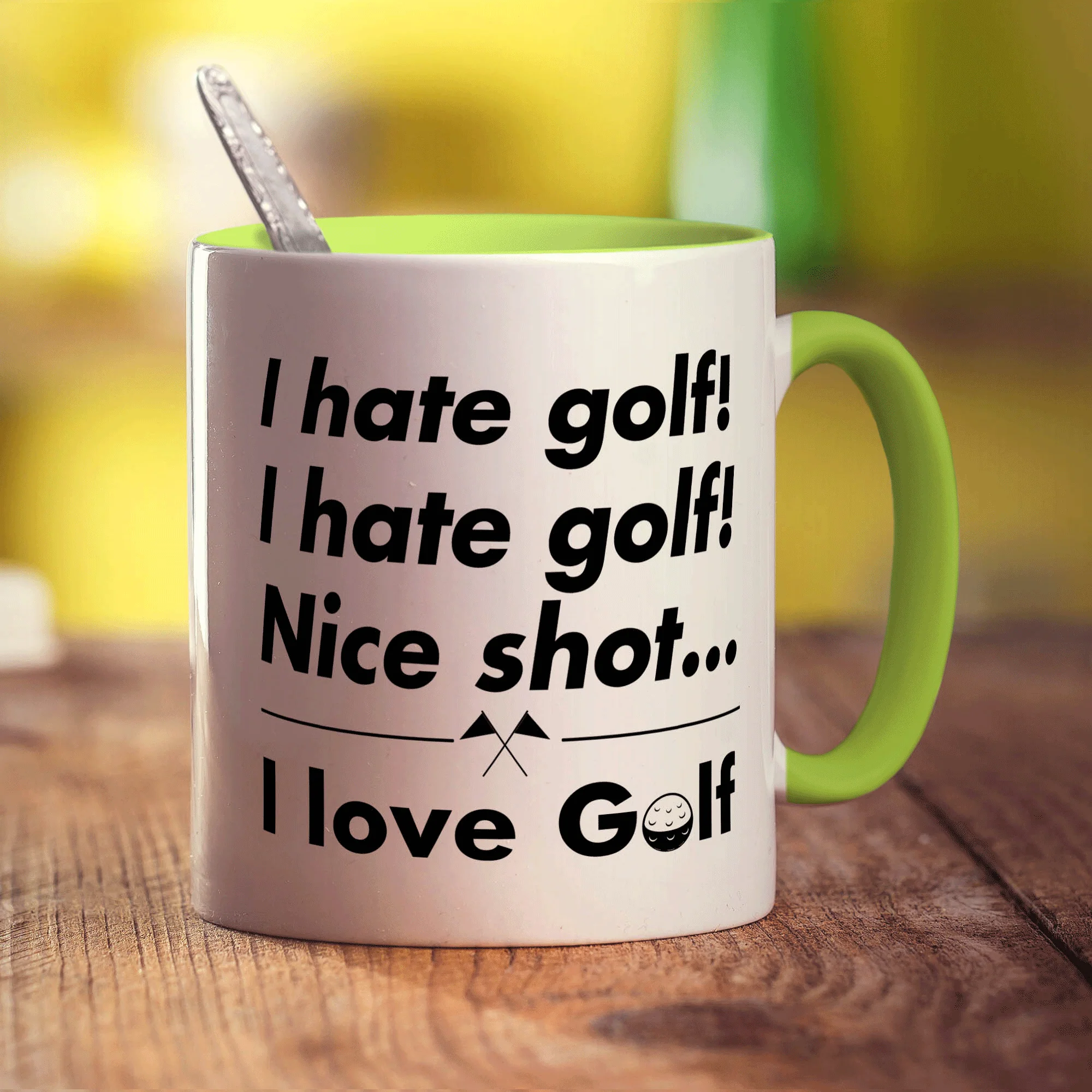 I Hate Golf, I Hate Golf! Nice Shot... I Love Golf Mug - Image 7
