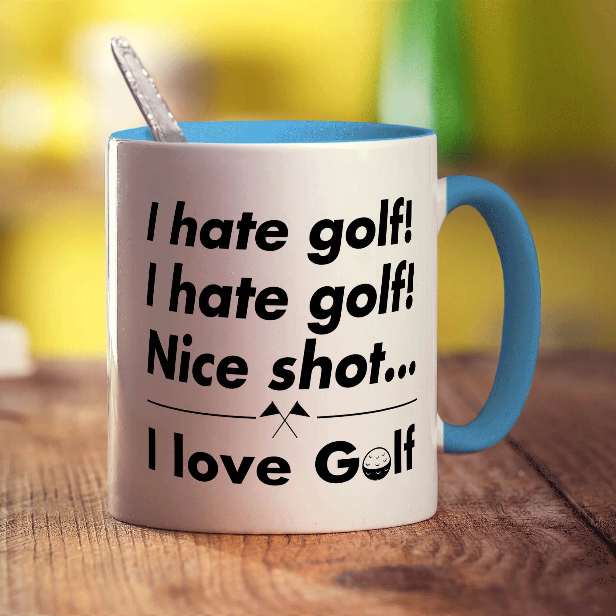I Hate Golf, I Hate Golf! Nice Shot... I Love Golf Mug - Image 8