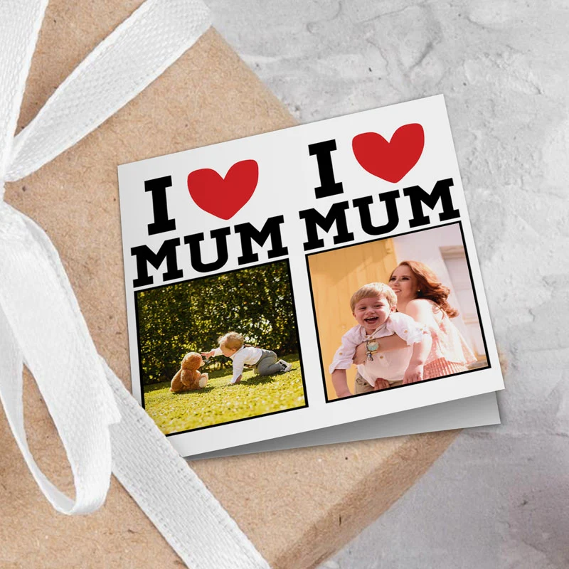I Heart Mum Photo Wrapping Paper - Image 2